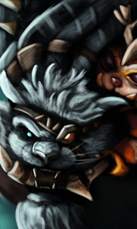 Download mobile wallpaper League Of Legends, Video Game, Rengar (League Of Legends), Gnar (League Of Legends) for free.