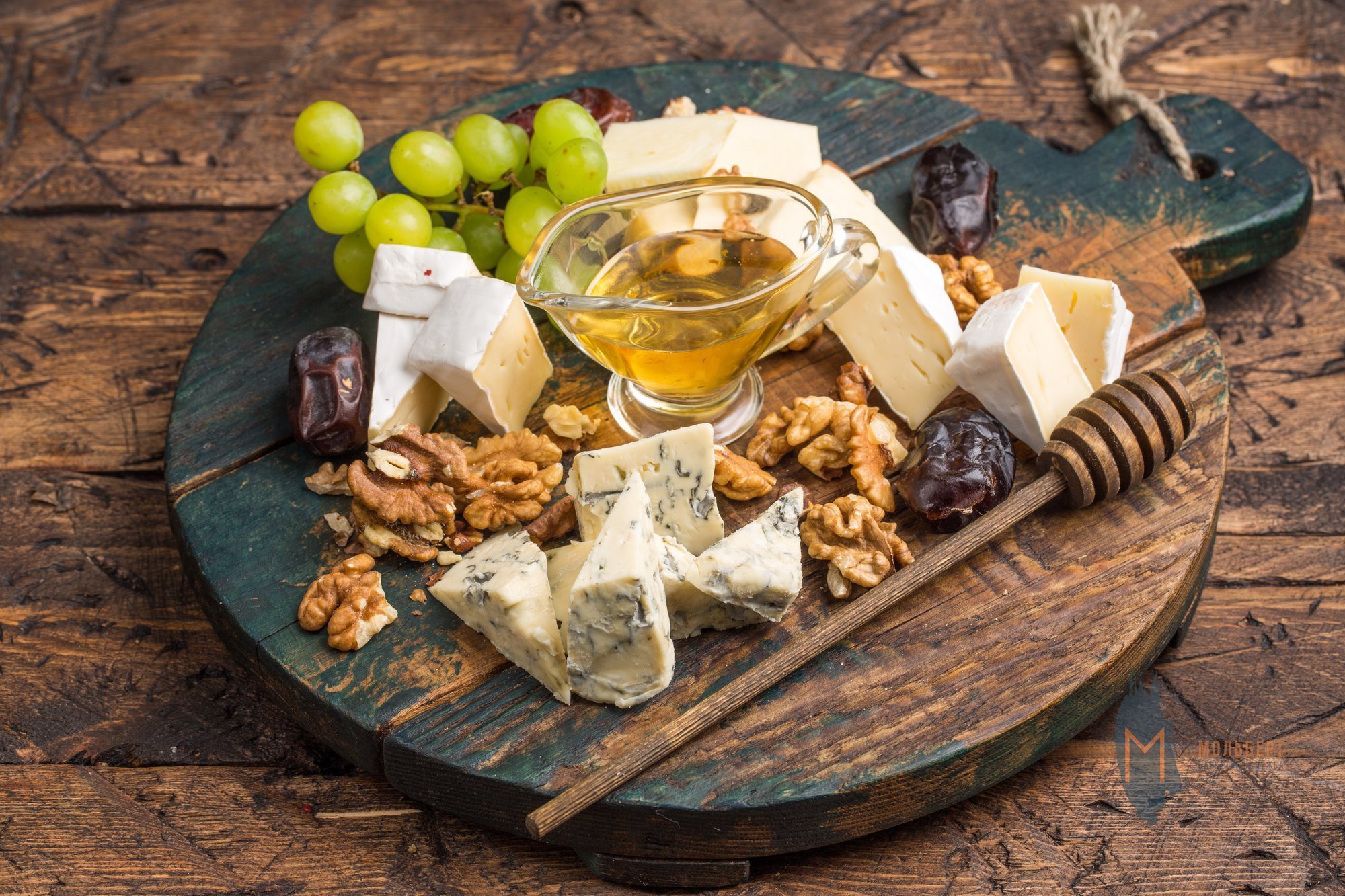 Download mobile wallpaper Food, Cheese, Grapes, Still Life, Honey, Nut for free.