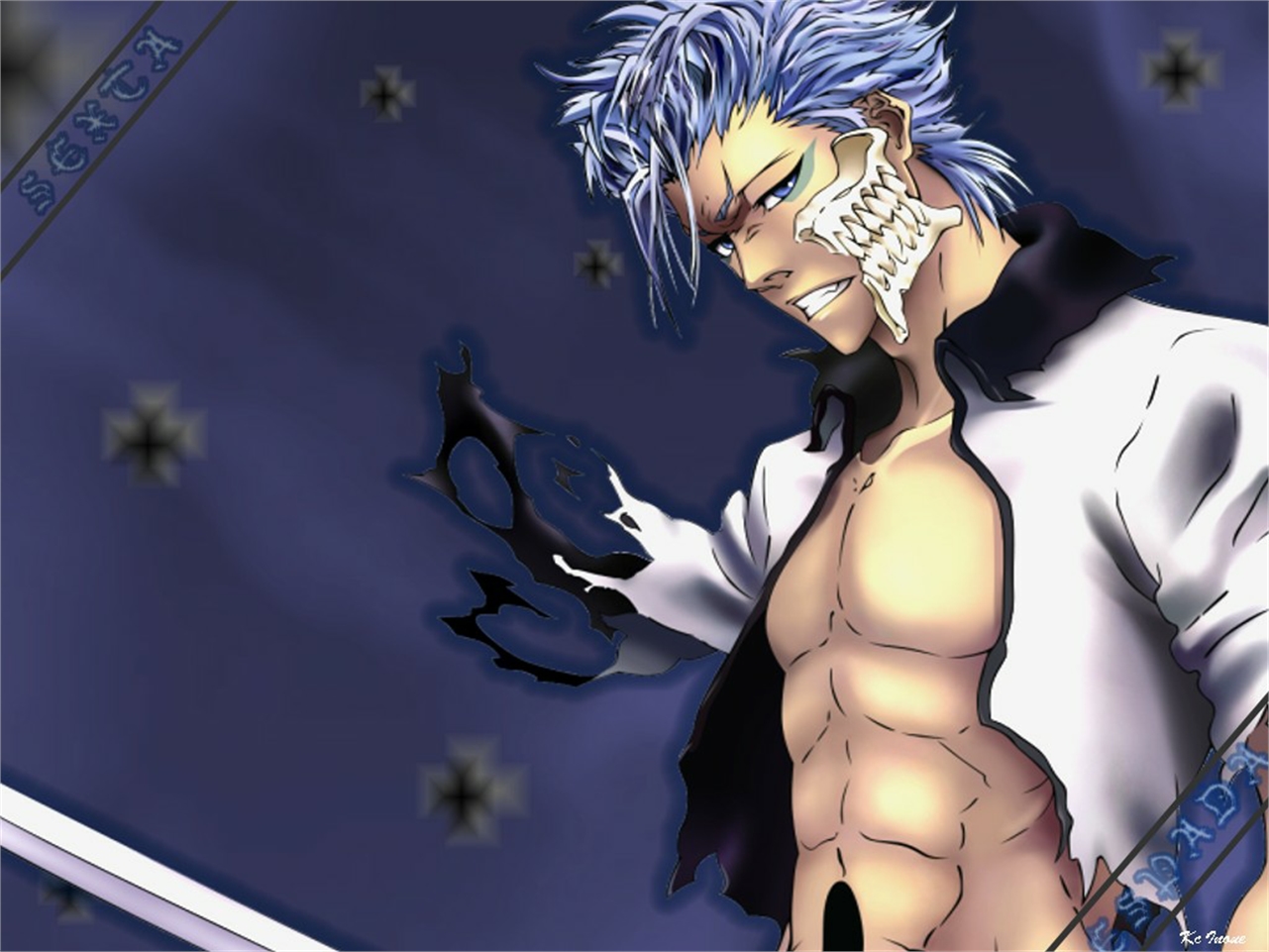 Handy-Wallpaper Bleach, Animes, Grimmjow Jaegerjaquez kostenlos herunterladen.