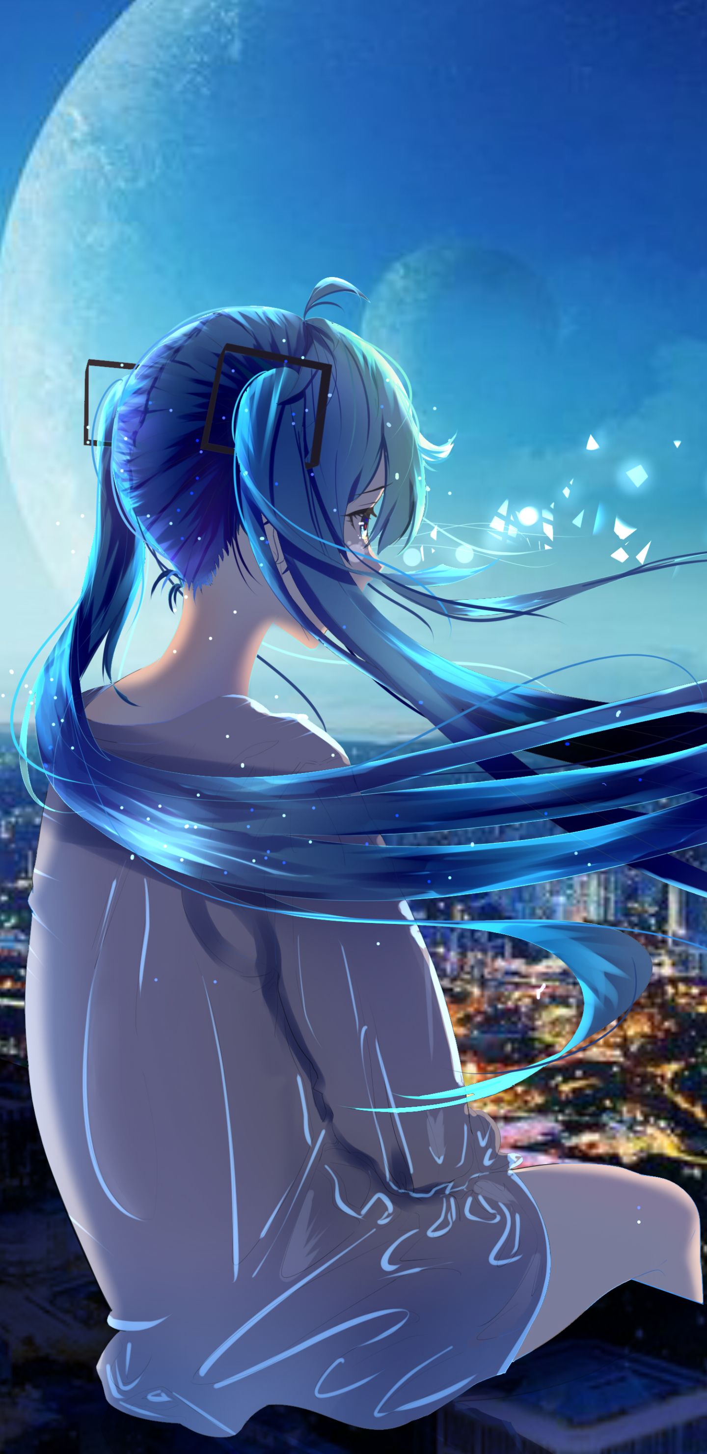 Descarga gratuita de fondo de pantalla para móvil de Vocaloid, Animado, Pelo Largo, Pelo Azul, Hatsune Miku.