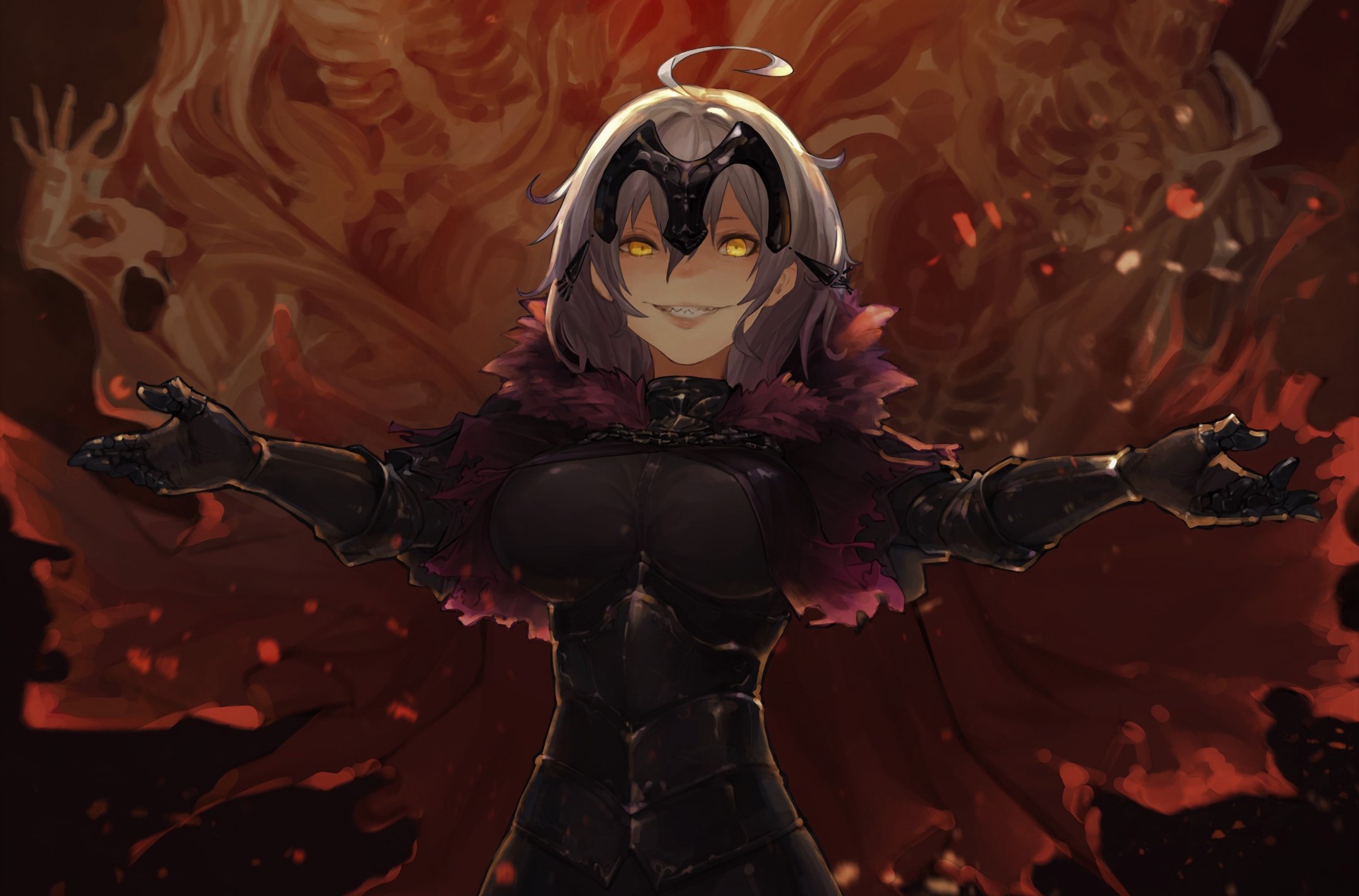 Free download wallpaper Anime, Yellow Eyes, Short Hair, Fate/grand Order, Jeanne D'arc Alter, Avenger (Fate/grand Order), Fate Series on your PC desktop