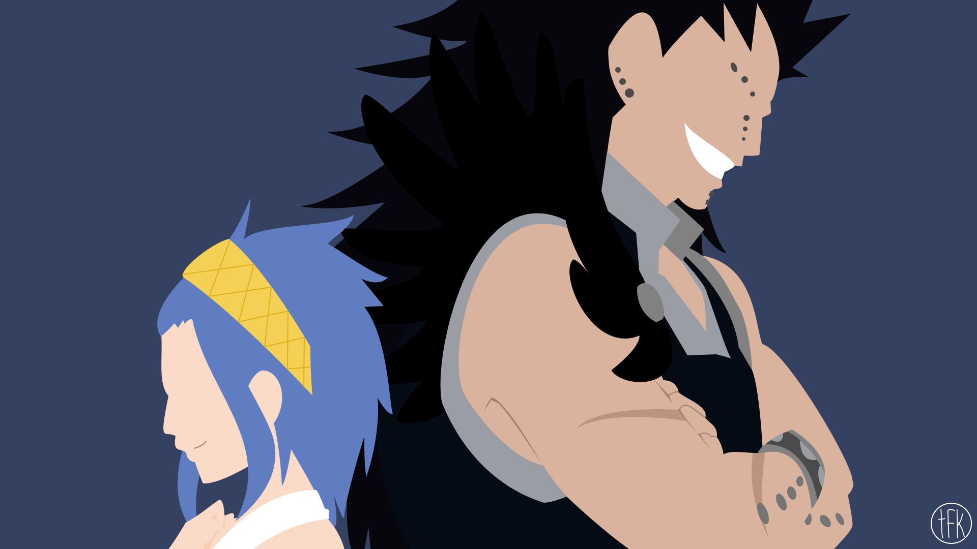 Download mobile wallpaper Anime, Fairy Tail, Levy Mcgarden, Gajeel Redfox for free.