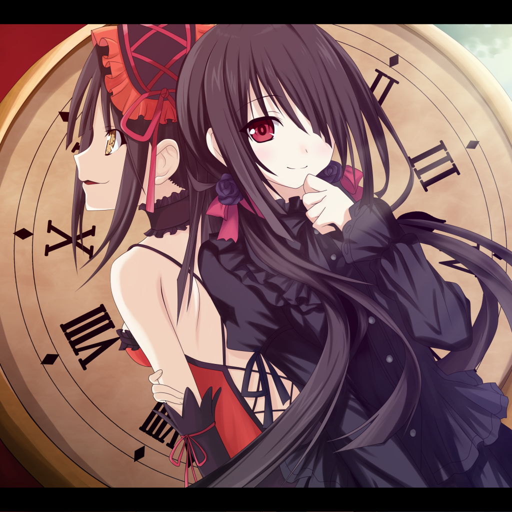 Free download wallpaper Anime, Red Eyes, Black Hair, Long Hair, Date A Live on your PC desktop