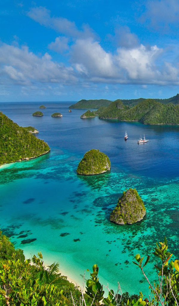 Скачати мобільні шпалери Море, Горизонт, Океан, Індонезія, Фотографія, Раджа Ампат безкоштовно.
