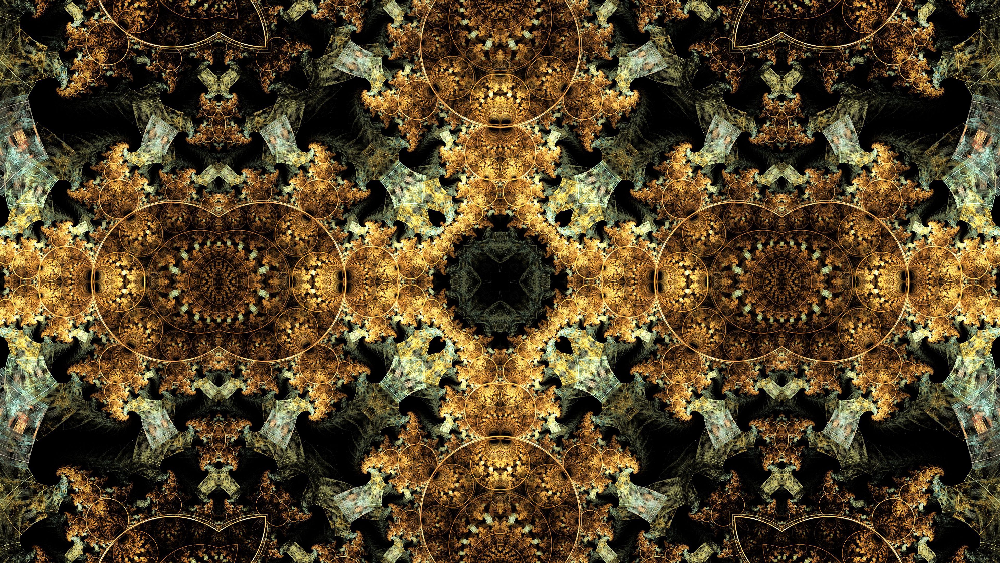 kaleidoscope, abstract, circles, pattern