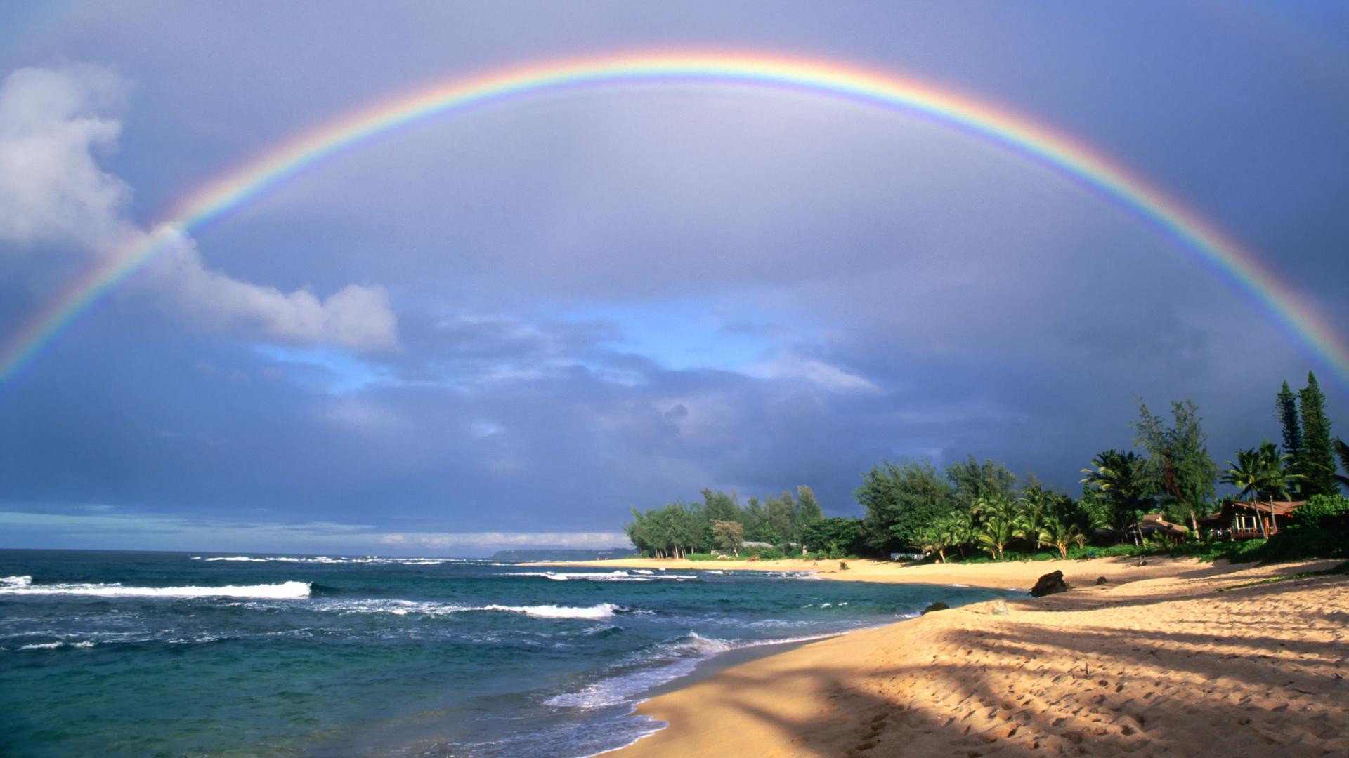 Download mobile wallpaper Rainbow, Earth for free.