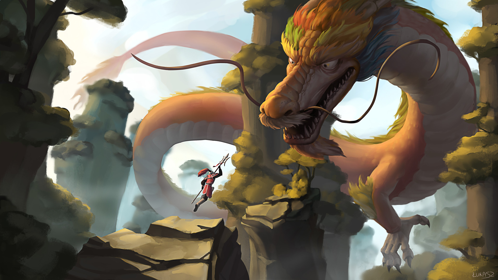 Download mobile wallpaper Fantasy, Dragon, Chinese Dragon for free.