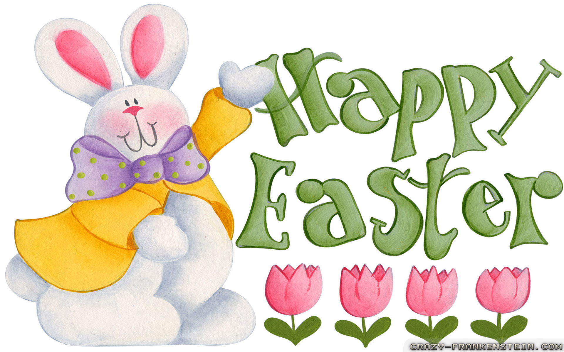 Free download wallpaper Easter, Holiday, Tulip, Bunny, Happy Easter on your PC desktop