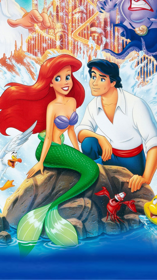 movie, the little mermaid (1989), prince eric, scuttle (the little mermaid), sebastian (the little mermaid), mermaid, the little mermaid, red hair, black hair, ariel (the little mermaid), ursula (the little mermaid)