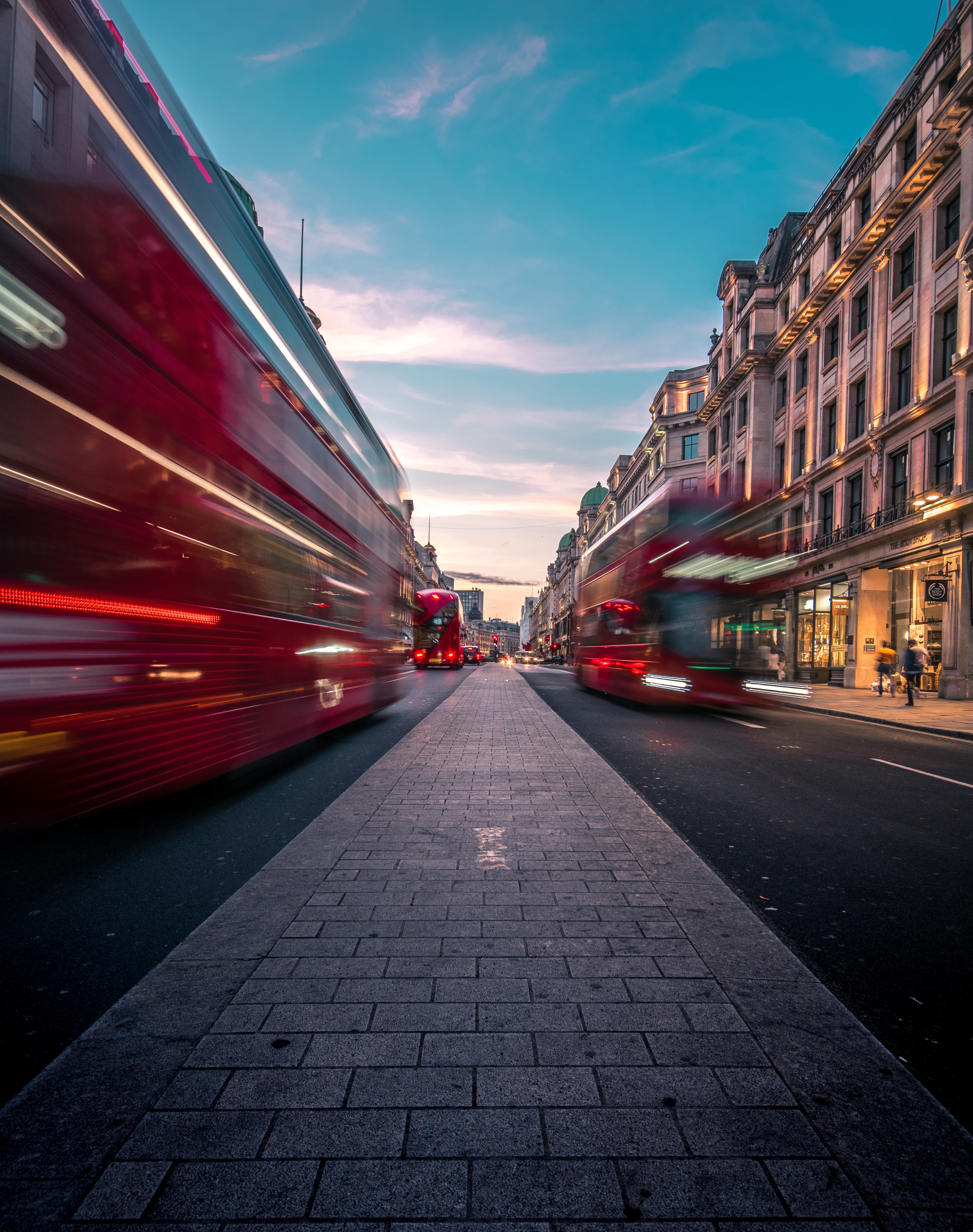 london, street, great britain, cities, traffic, movement, speed, united kingdom, buses