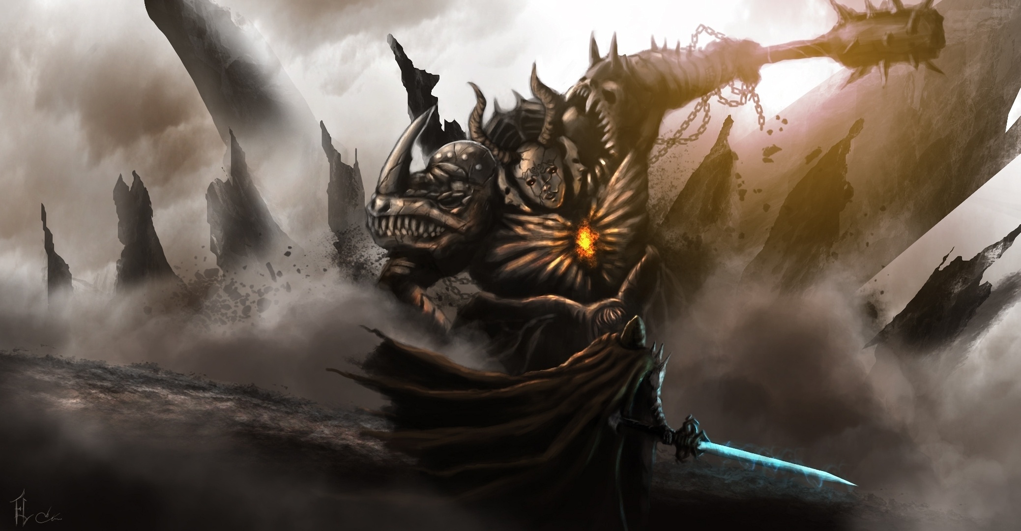 Free download wallpaper Dark, Warrior, Demon, Occult on your PC desktop