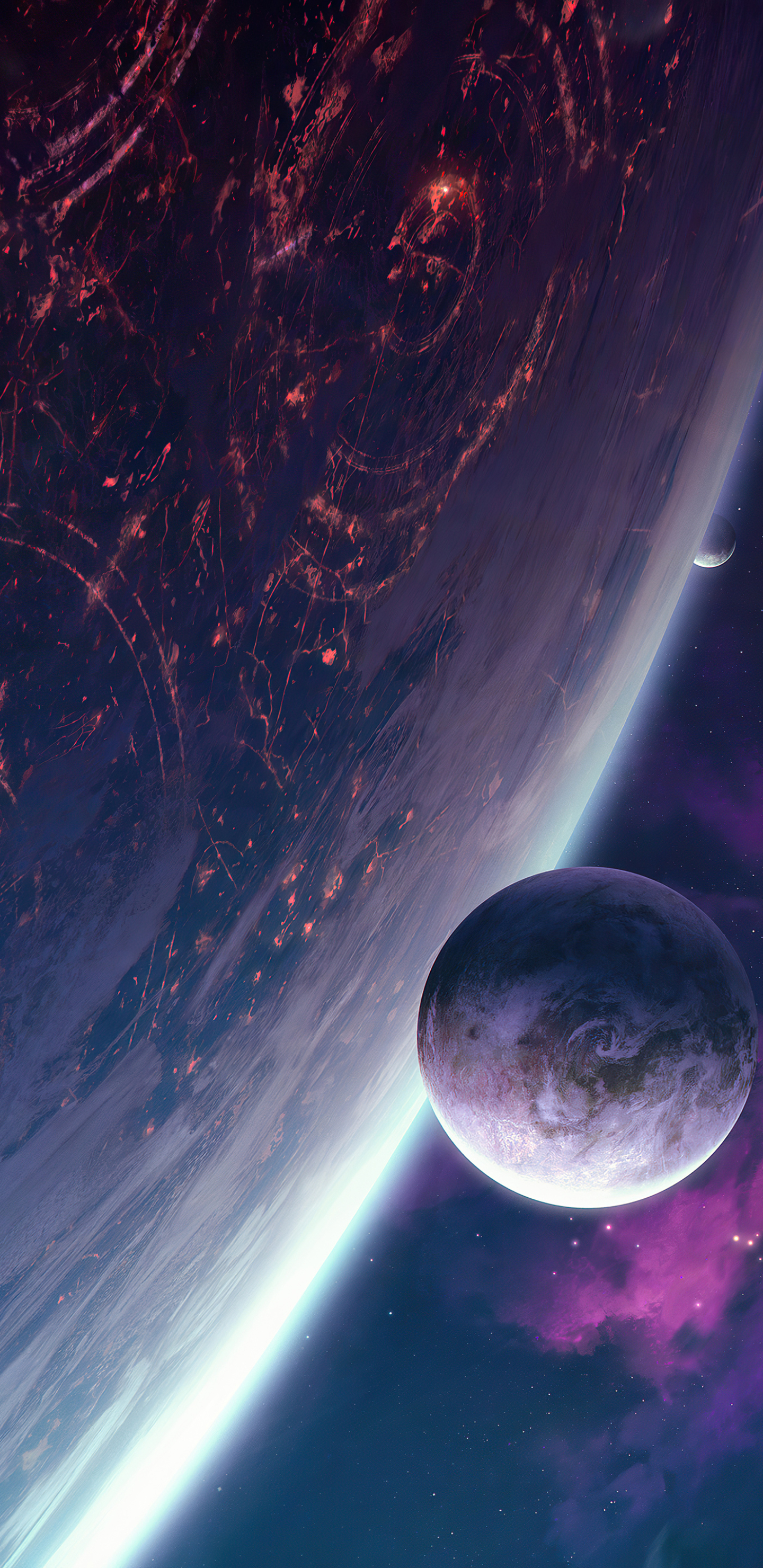 Handy-Wallpaper Planet, Science Fiction, Astronaut kostenlos herunterladen.