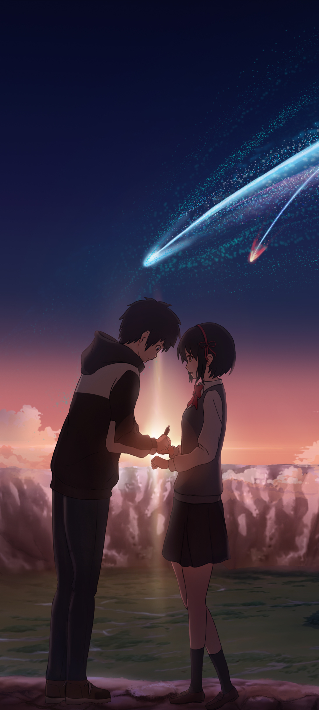 Téléchargez des papiers peints mobile Animé, Your Name, Kimi No Na Wa, Mitsuha Miyamizu, Taki Tachibana gratuitement.