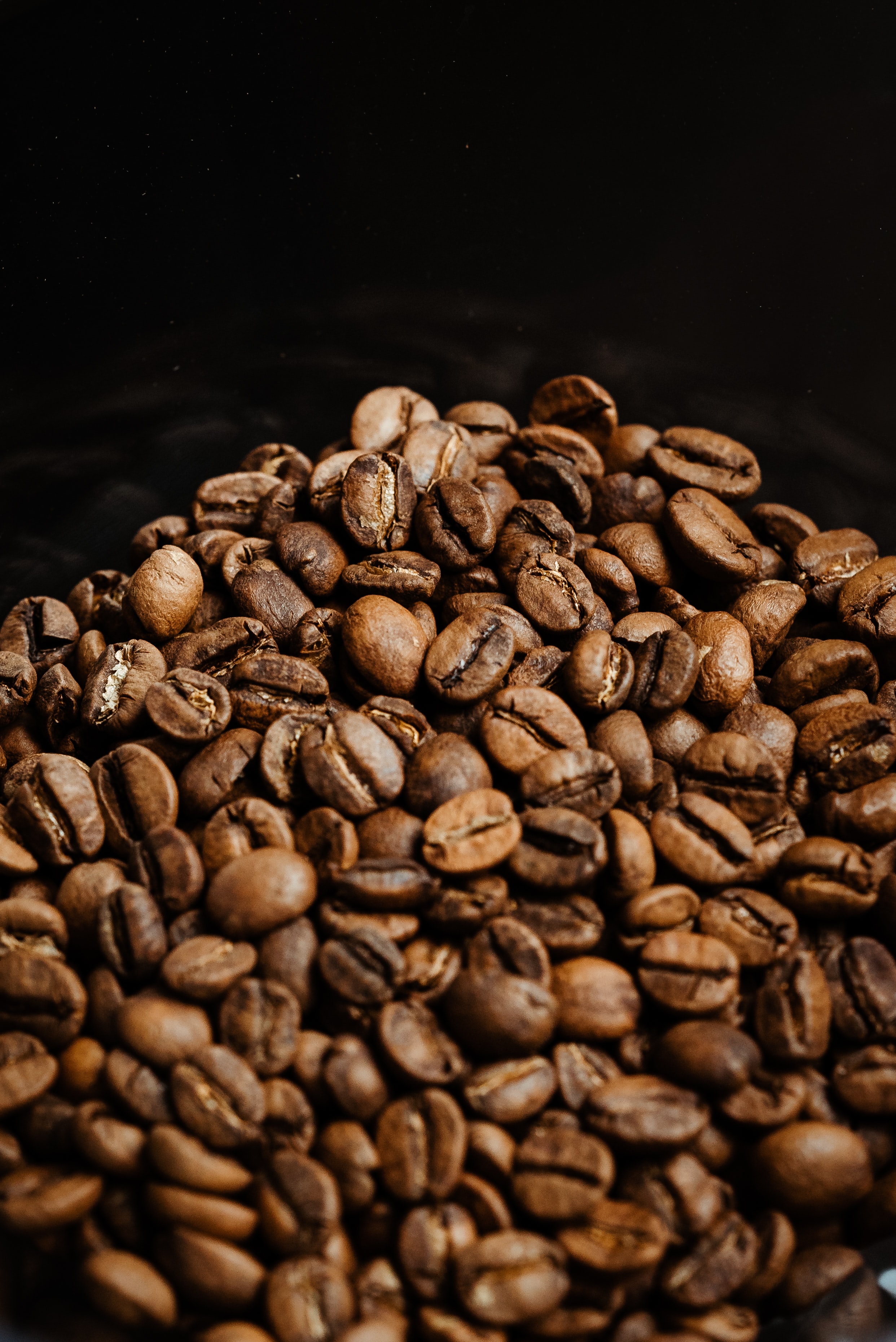 food, coffee, macro, brown, grains, coffee beans, grain for android