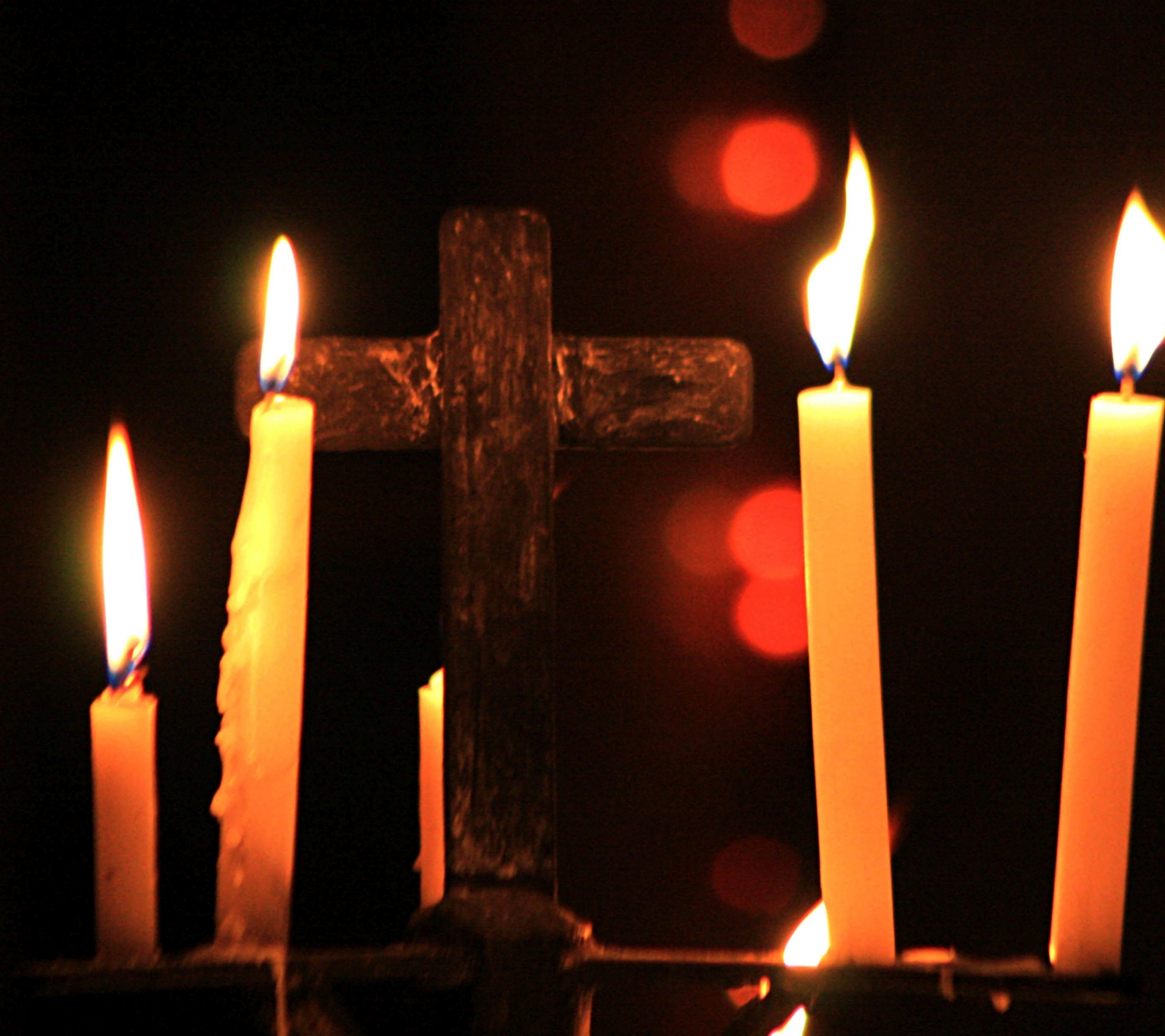 Download mobile wallpaper Candle, Photography, Cross for free.
