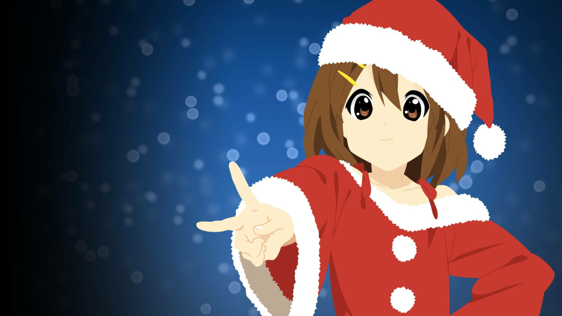 Téléchargez gratuitement l'image Noël, Animé, K On !, Yui Hirasawa sur le bureau de votre PC