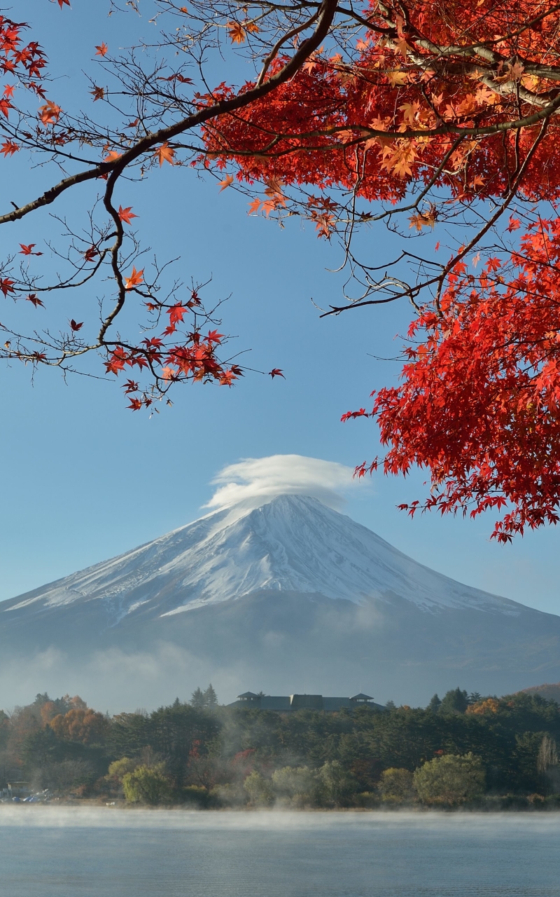 Download mobile wallpaper Nature, Fall, Earth, Japan, Volcano, Mount Fuji, Volcanoes for free.