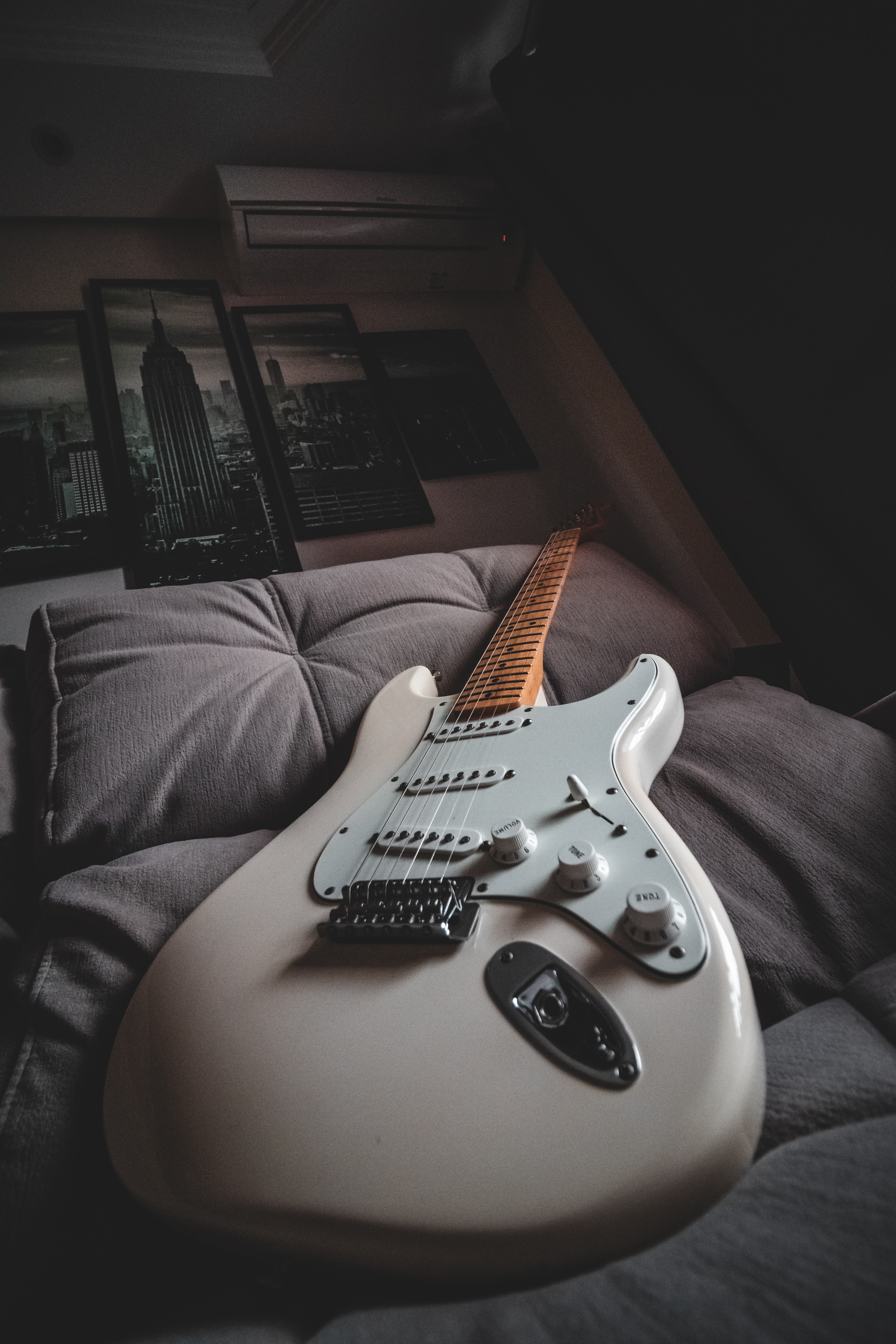 music, electric guitar, white, musical instrument, guitar HD wallpaper