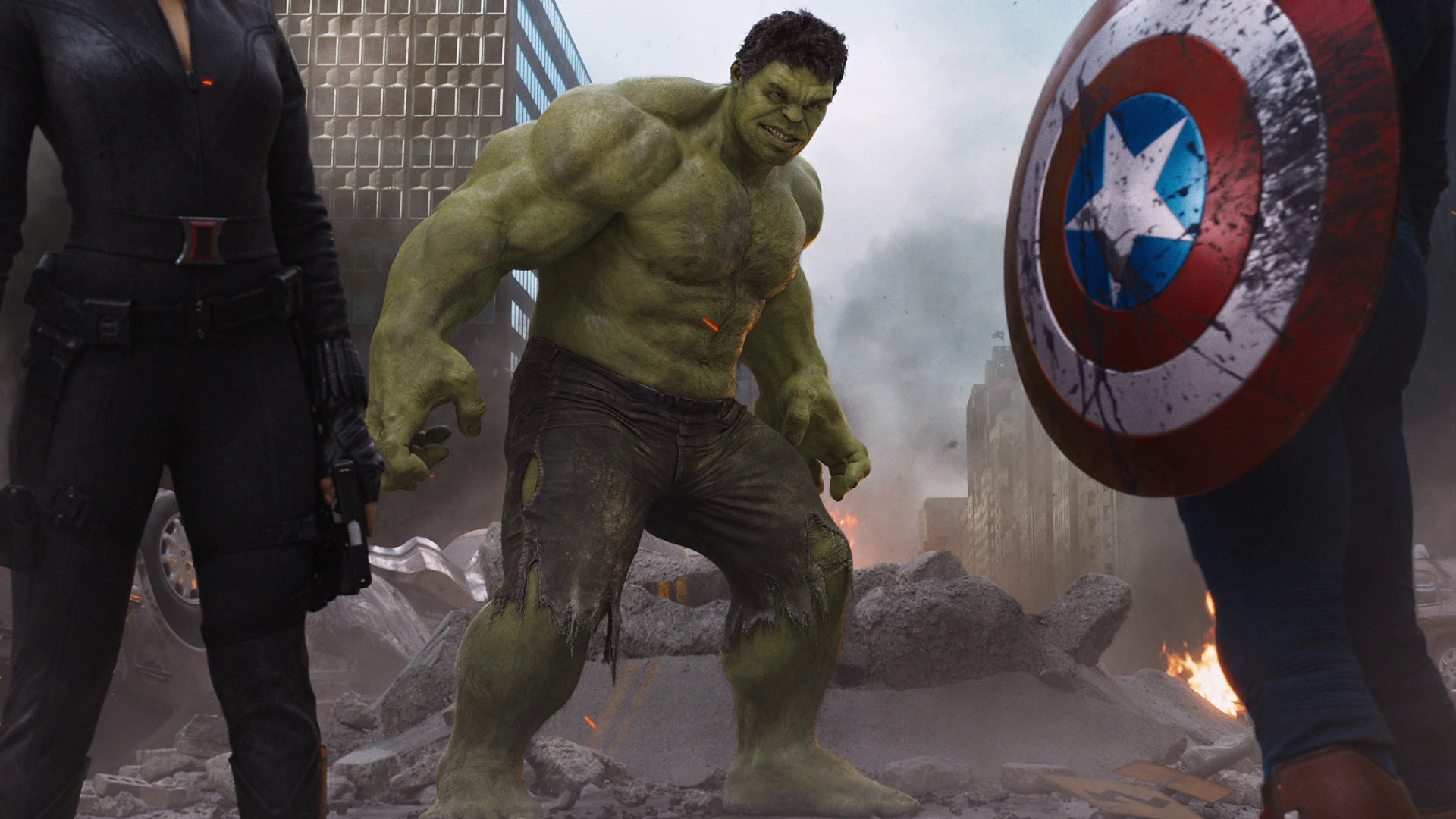 Free download wallpaper Hulk, Captain America, Movie, Black Widow, The Avengers on your PC desktop