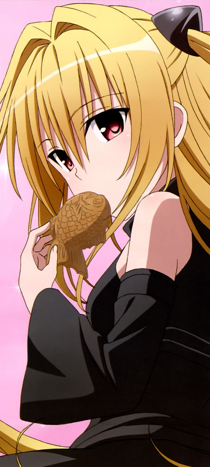 Download mobile wallpaper Anime, Food, Blonde, Red Eyes, Golden Darkness, To Love Ru for free.