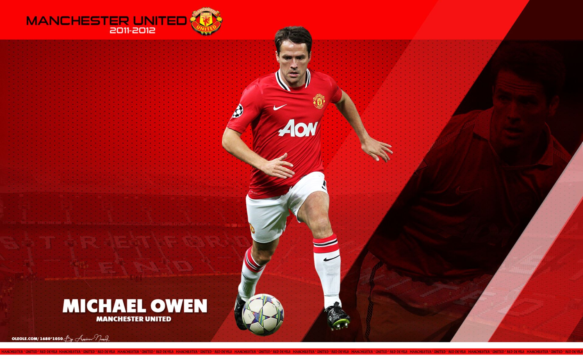 Download mobile wallpaper Sports, Soccer, Manchester United F C, Michael Owen for free.