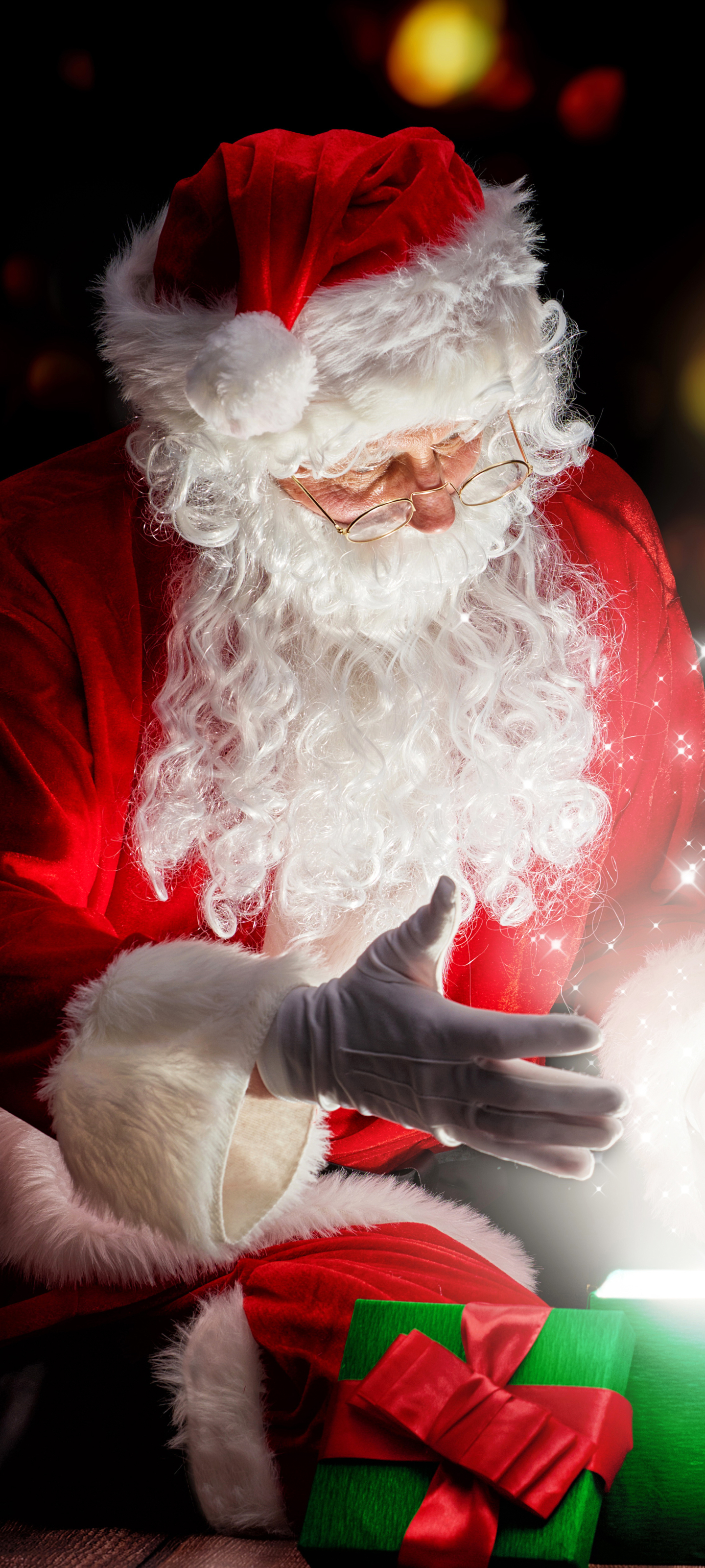 Téléchargez des papiers peints mobile Père Noël, Noël, Vacances, Chapeau De Père Noël gratuitement.