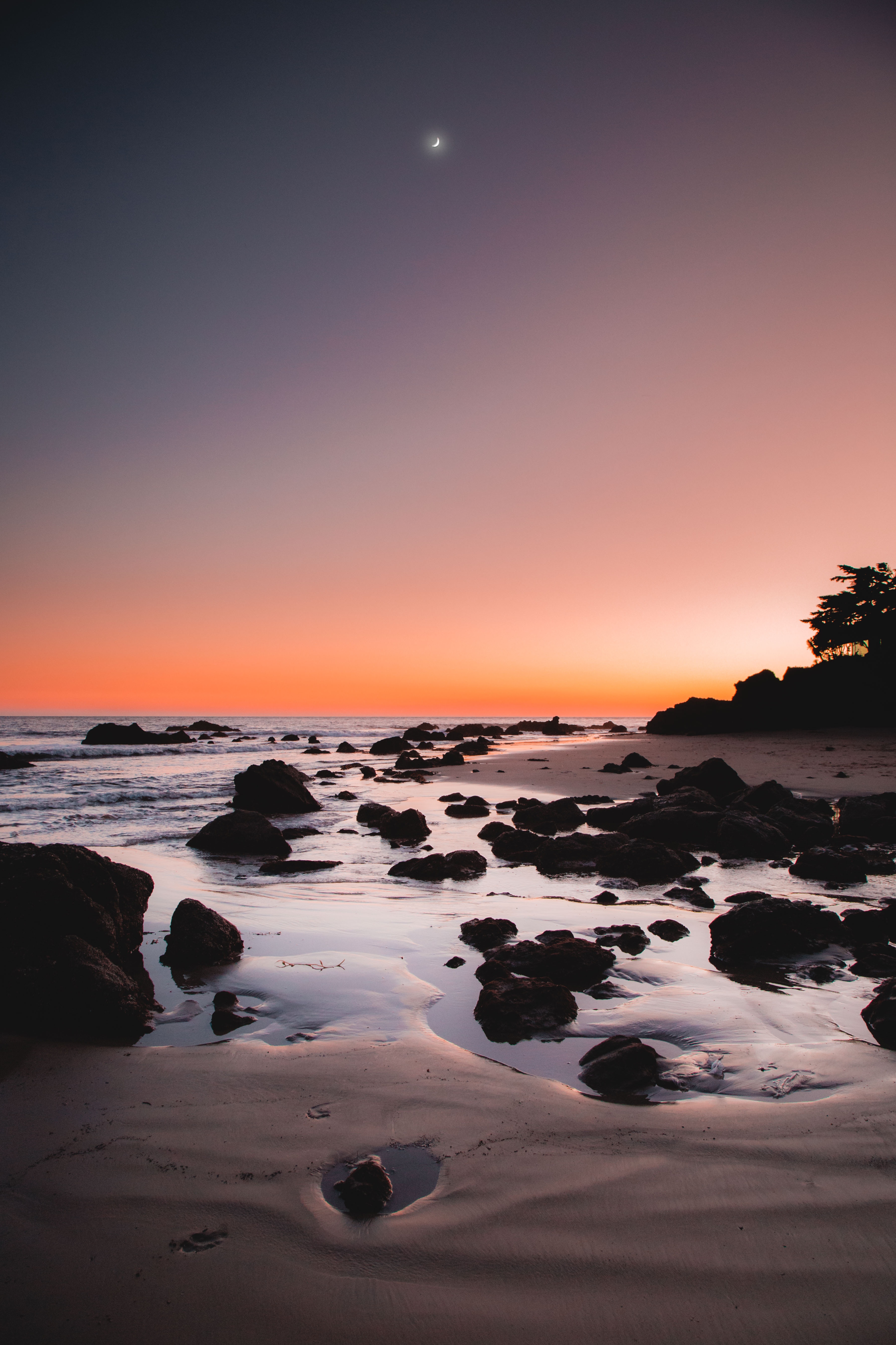 Laden Sie das Sunset, Stones, Sand, Horizont, Bank, Natur, Ufer, Sea-Bild kostenlos auf Ihren PC-Desktop herunter