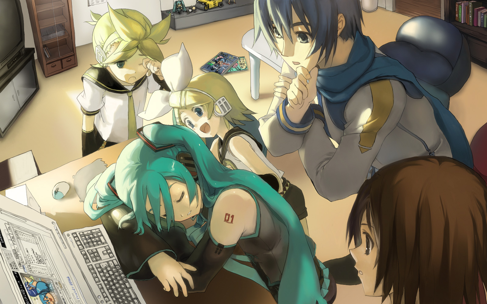 Descarga gratis la imagen Vocaloid, Animado, Hatsune Miku, Rin Kagamine, Kaito (Vocaloid), Len Kagamine, Meiko (Vocaloid) en el escritorio de tu PC