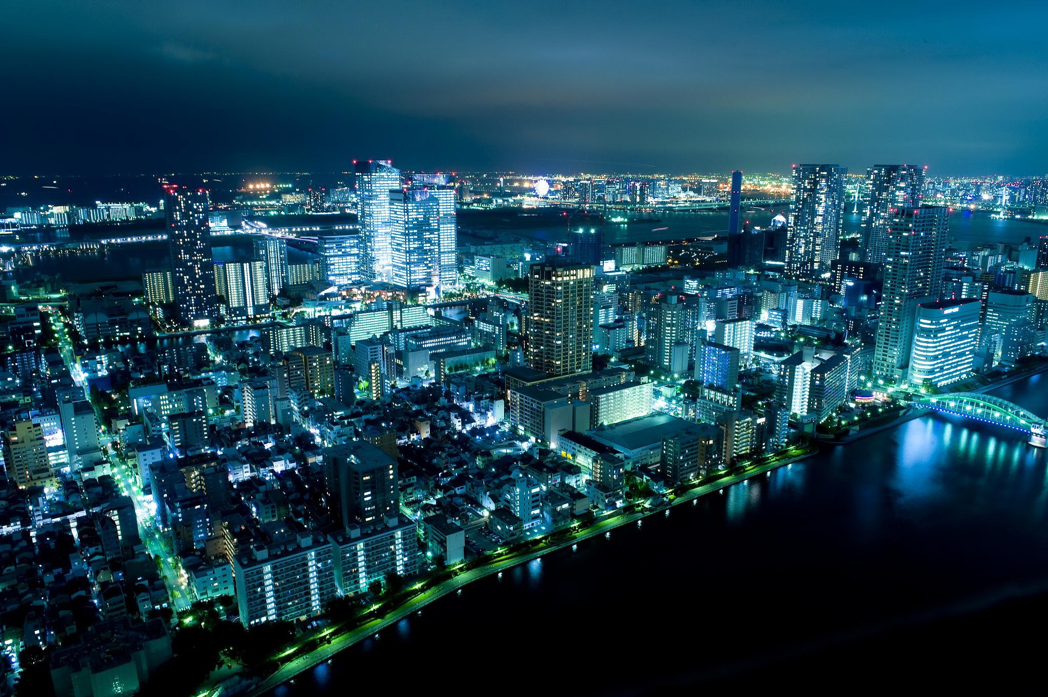 286019画像をダウンロード日本, 超高層ビル, 都市, 光, マンメイド, 東京, 空中, 街, 夜-壁紙とスクリーンセーバーを無料で