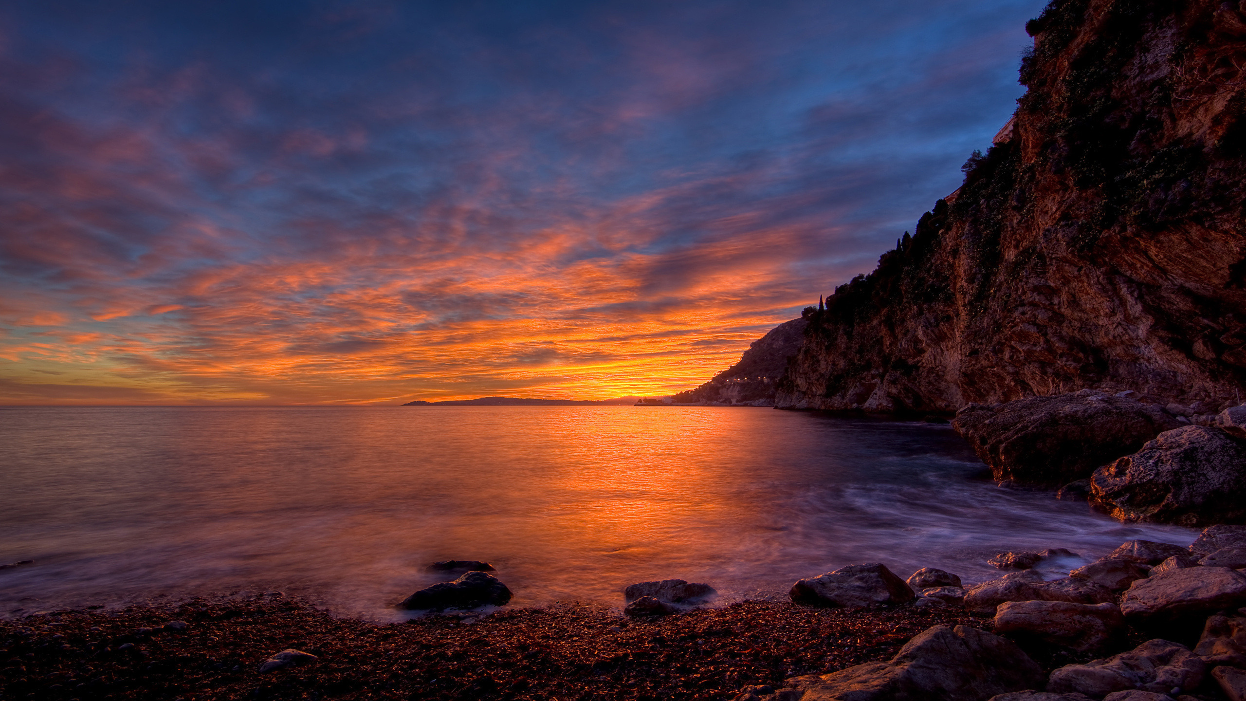 Download PC Wallpaper coast, earth, sunset, coastline, horizon, ocean, sea