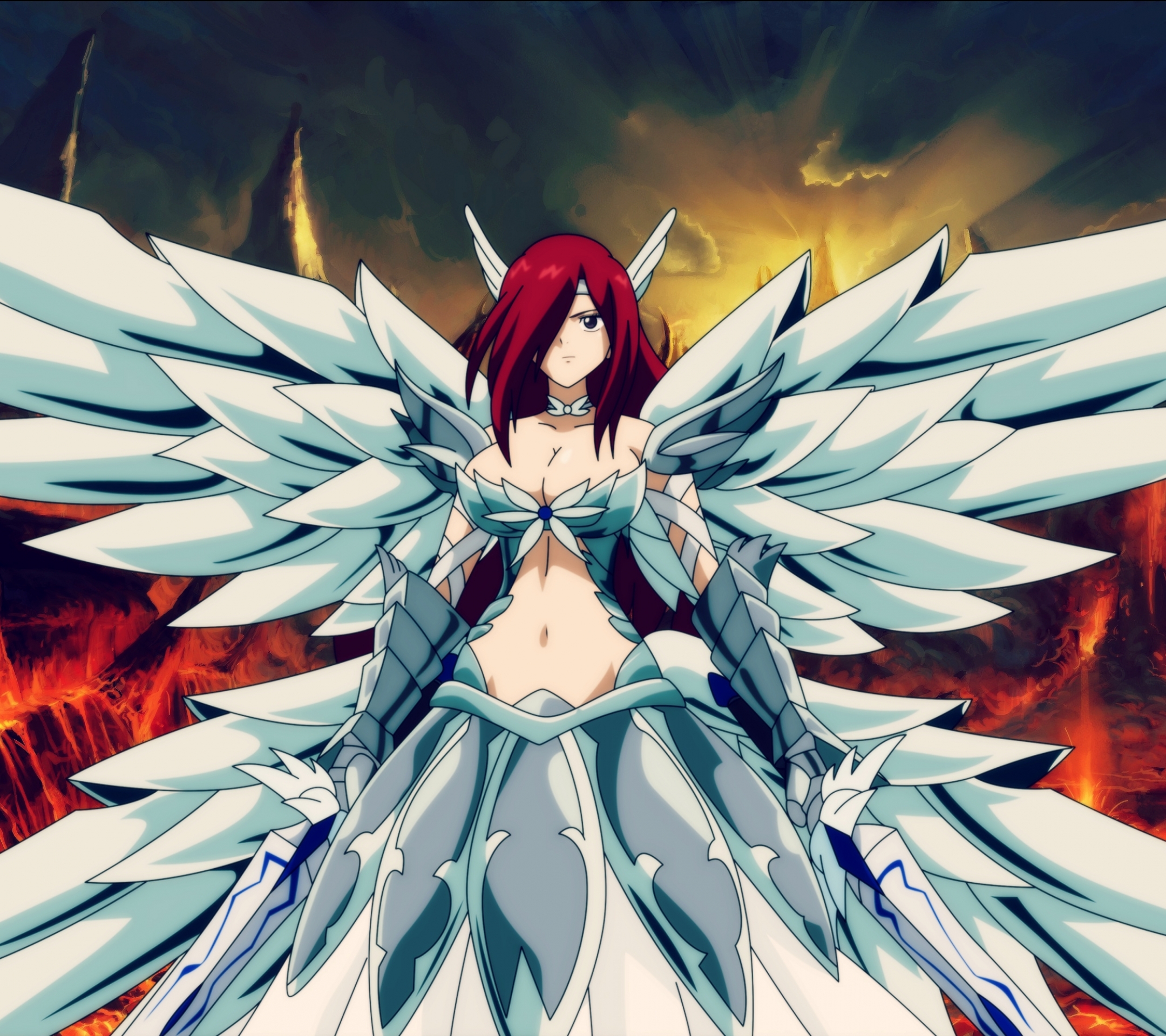 Descarga gratuita de fondo de pantalla para móvil de Fairy Tail, Animado, Erza Scarlet.