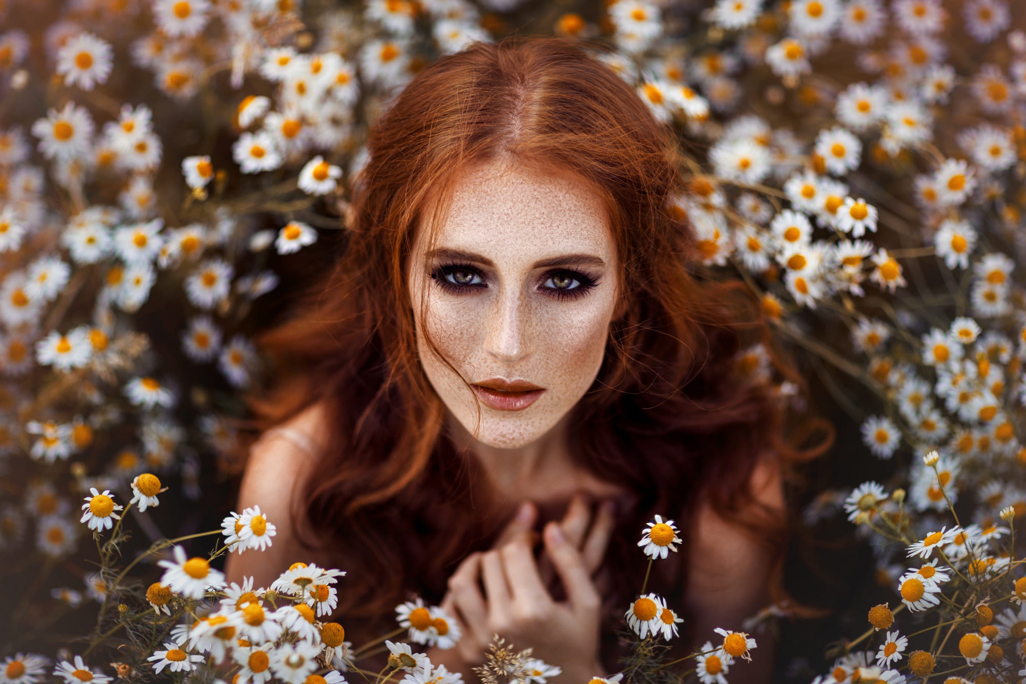 Download mobile wallpaper Redhead, Model, Women, Freckles for free.