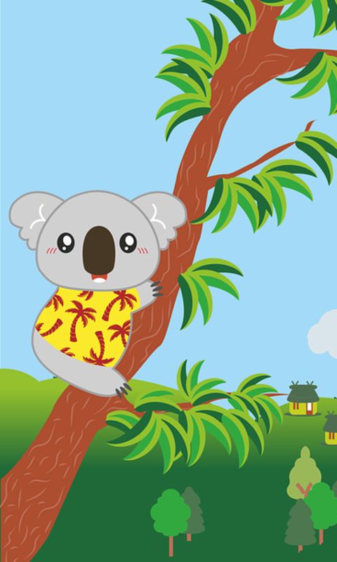 Download mobile wallpaper Tree, Animal, Artistic, Koala for free.