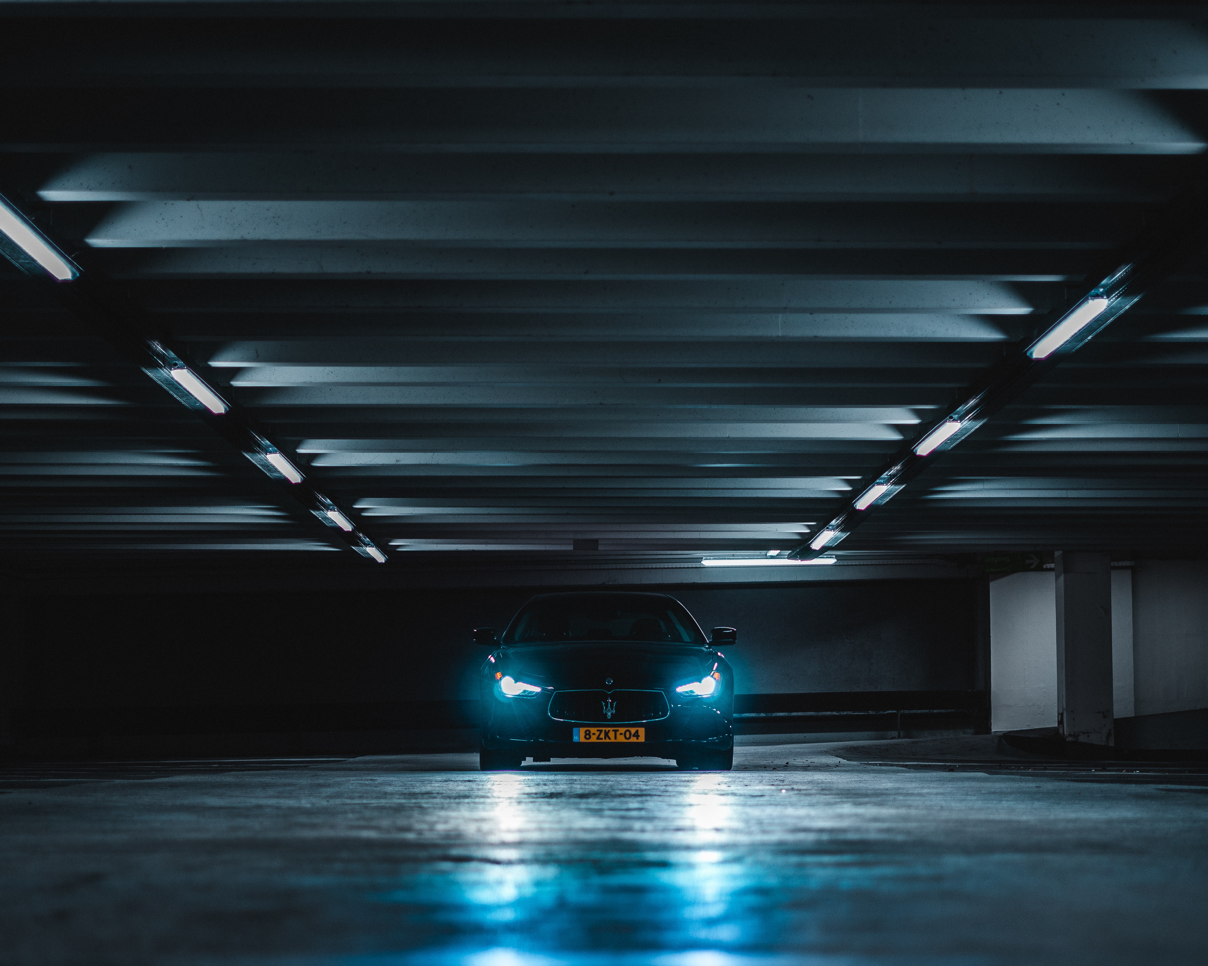 Download mobile wallpaper Lights, Tunnel, Cars, Machine, Glow, Headlights, Car for free.