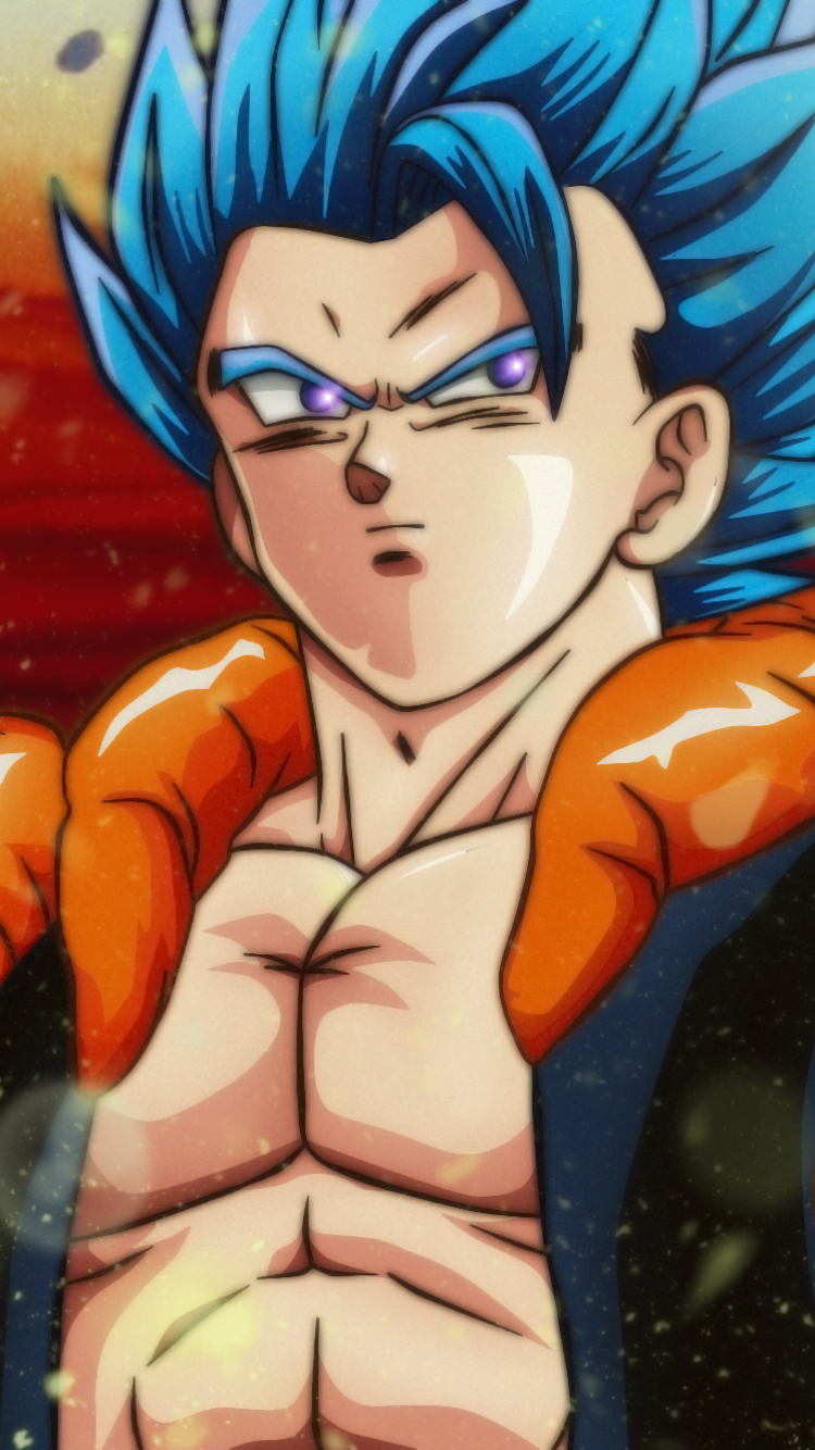 Handy-Wallpaper Animes, Gogeta (Dragon Ball), Super Saiyajin Blau, Dragonball Super Broly kostenlos herunterladen.