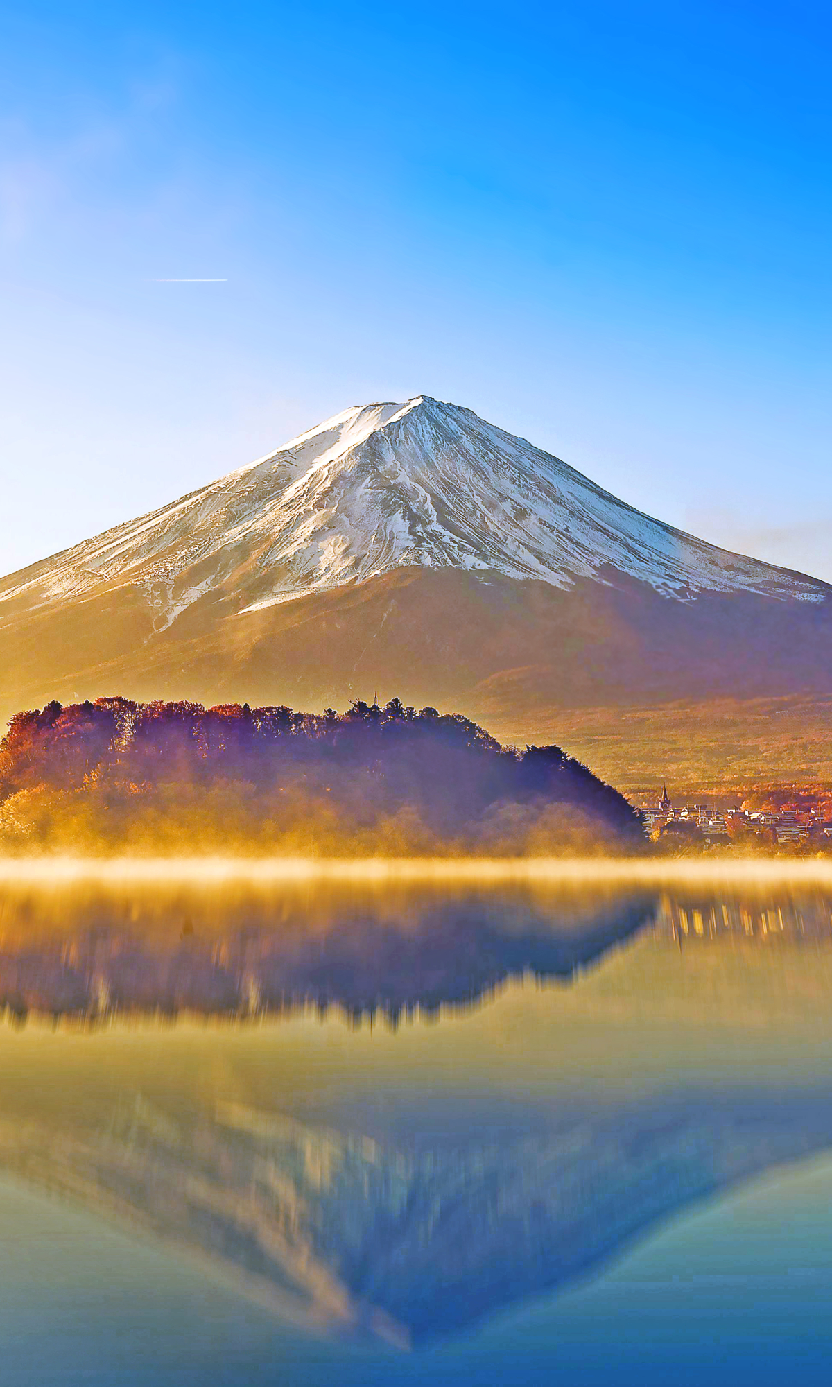 Baixar papel de parede para celular de Natureza, Montanha, Reflexão, Japão, Monte Fuji, Vulcões, Terra/natureza, Reflecção gratuito.