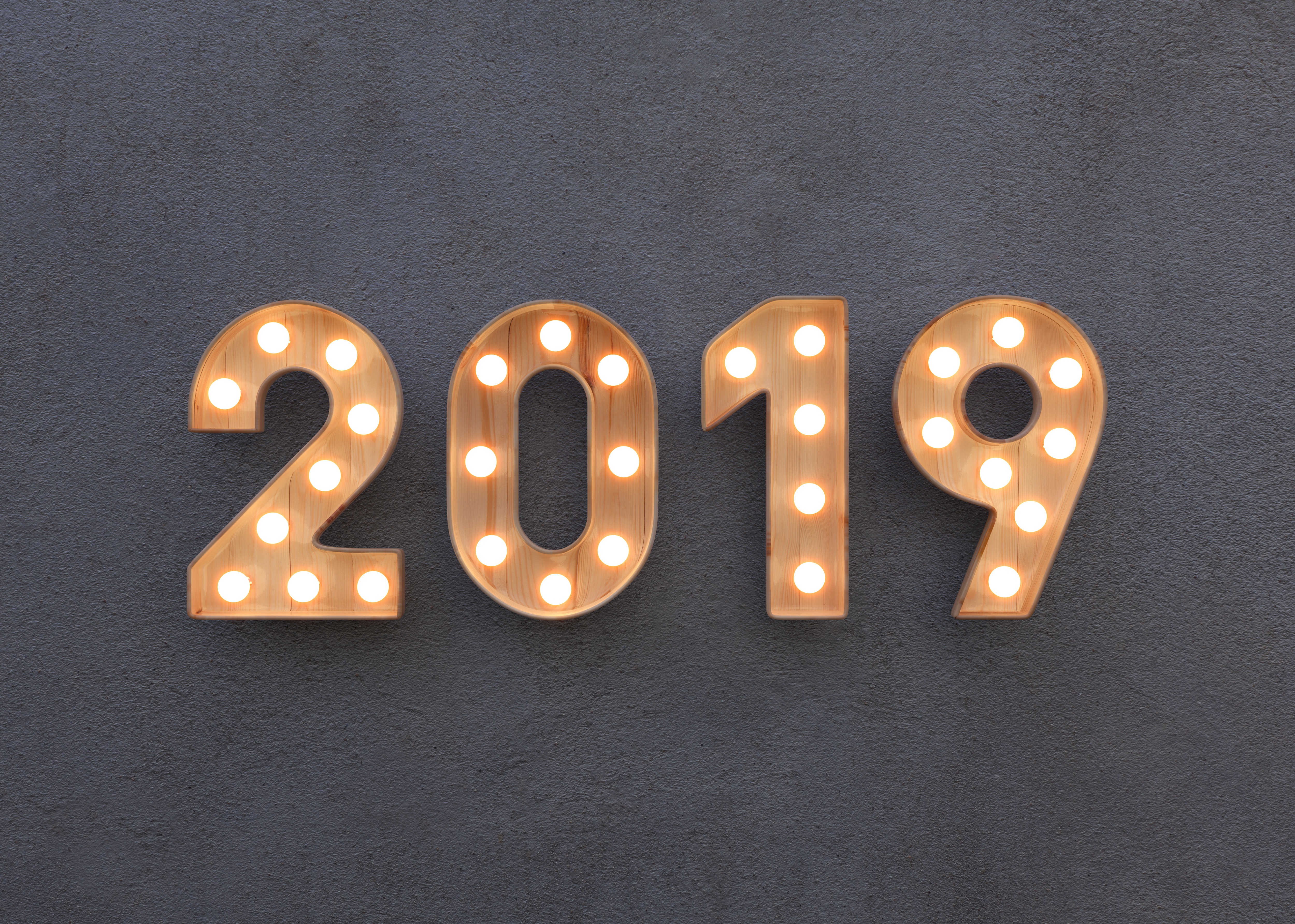 Handy-Wallpaper Feiertage, Neujahr 2019 kostenlos herunterladen.