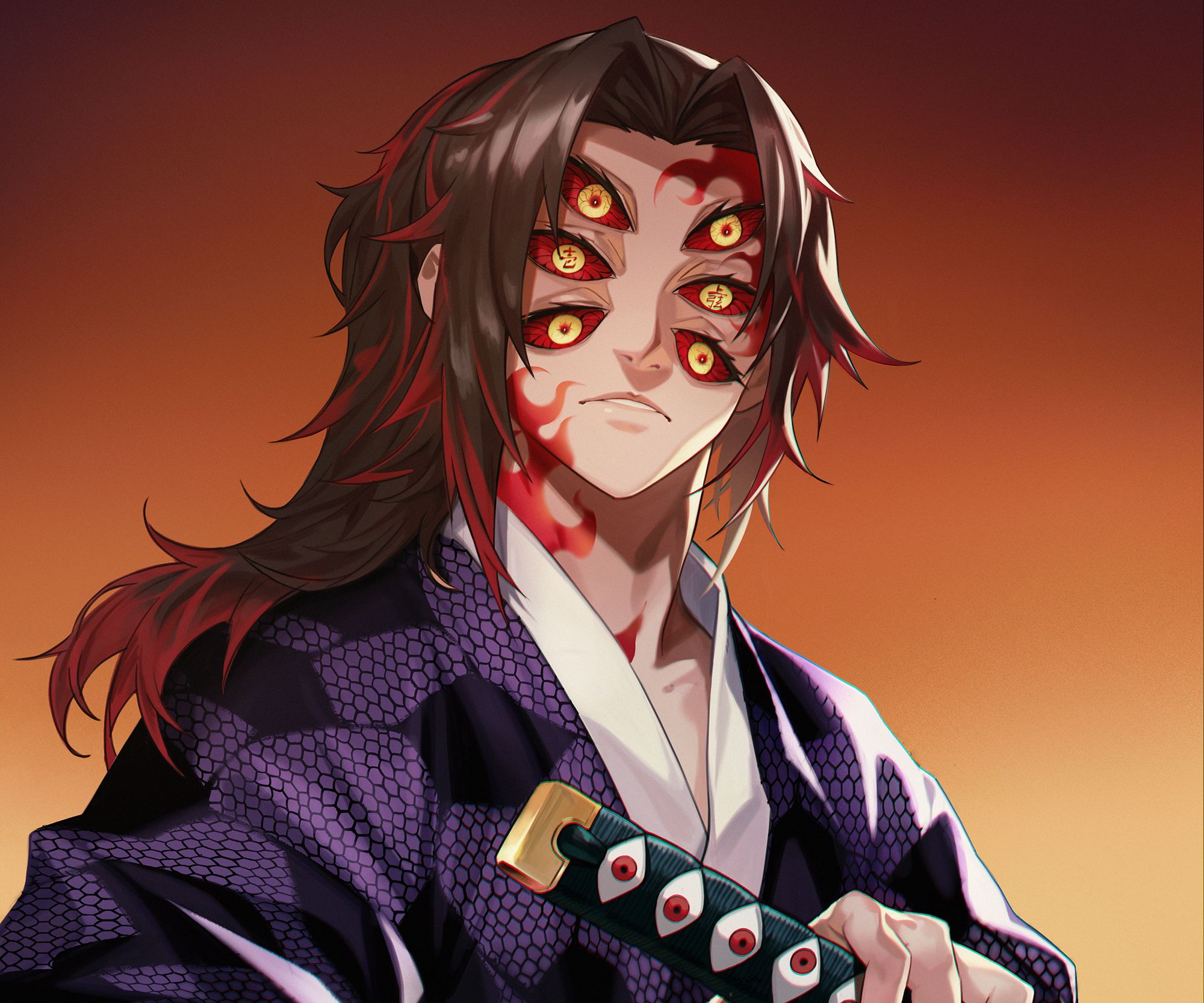 1047603 descargar fondo de pantalla kokushibo (asesino de demonios), animado, demon slayer: kimetsu no yaiba: protectores de pantalla e imágenes gratis