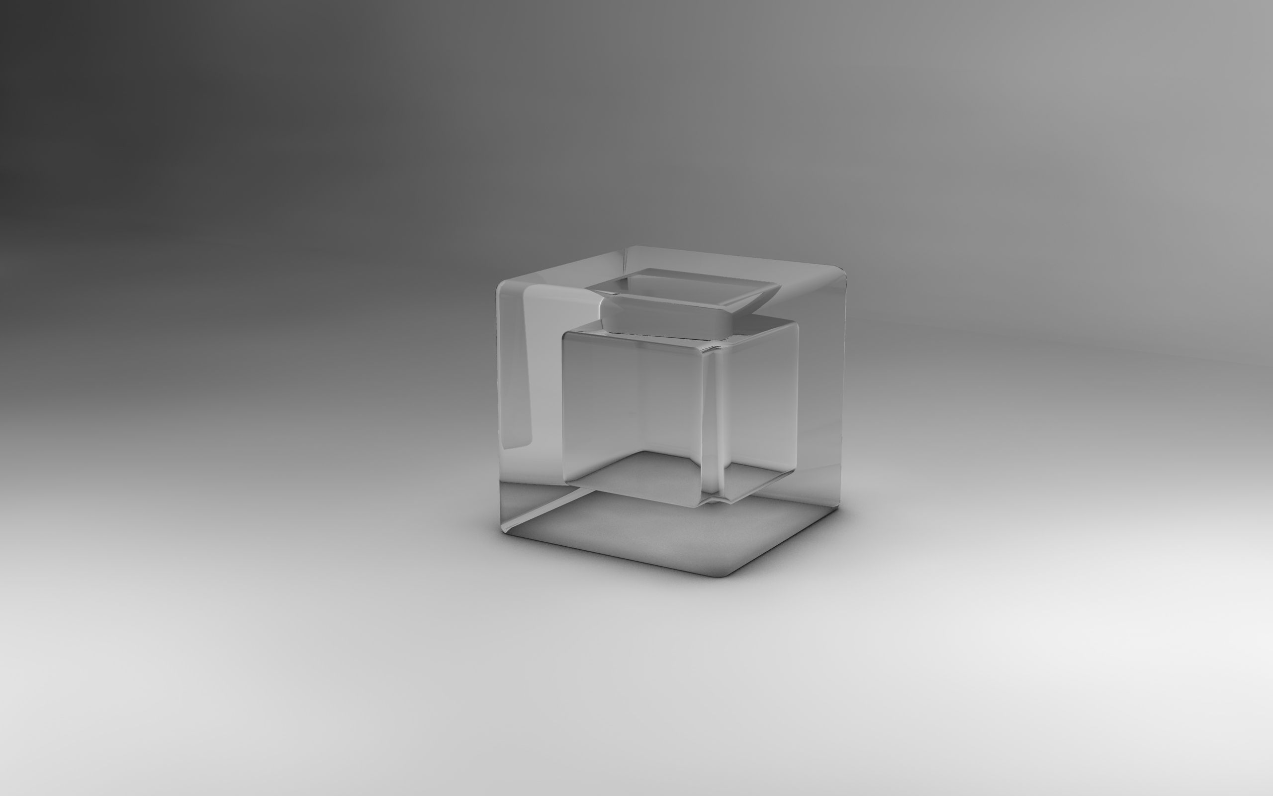 Free download wallpaper Background, Grey, Glass, Cube, 3D on your PC desktop