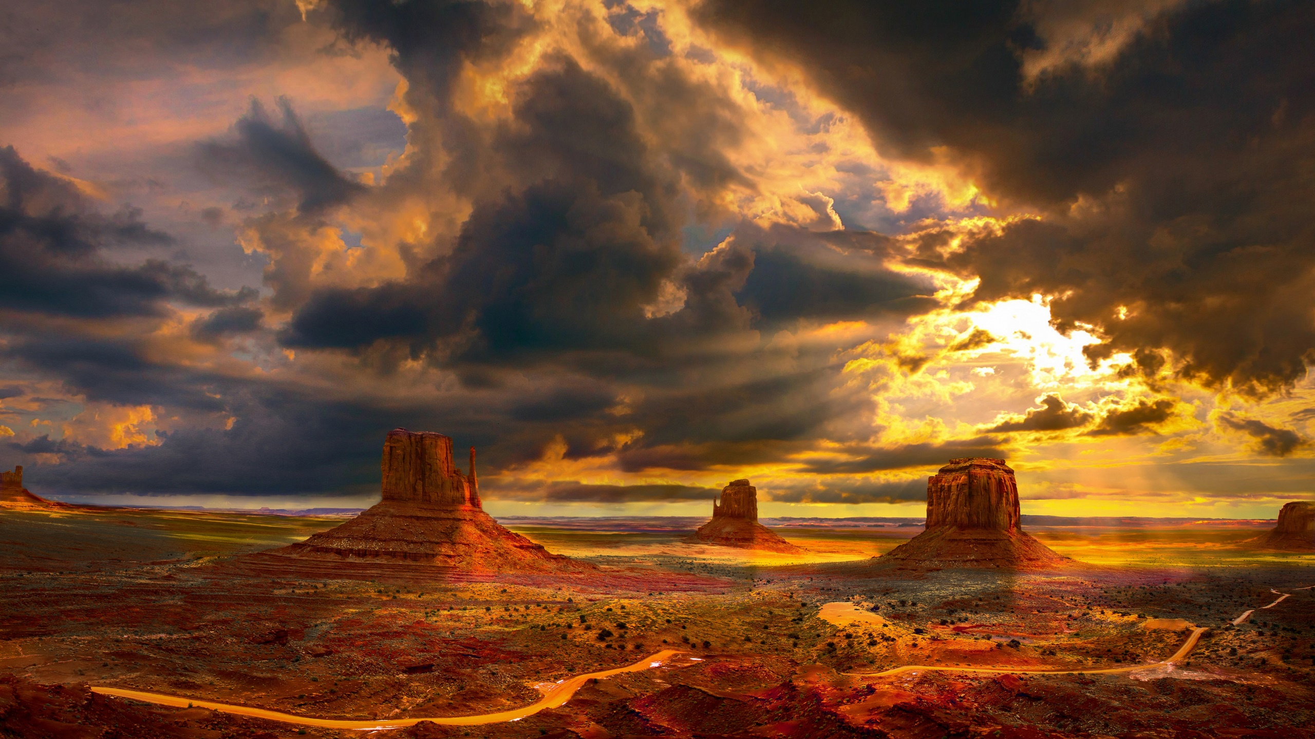Скачать картинку Облака, Пустыня, Долина Монументов, Земля/природа в телефон бесплатно.