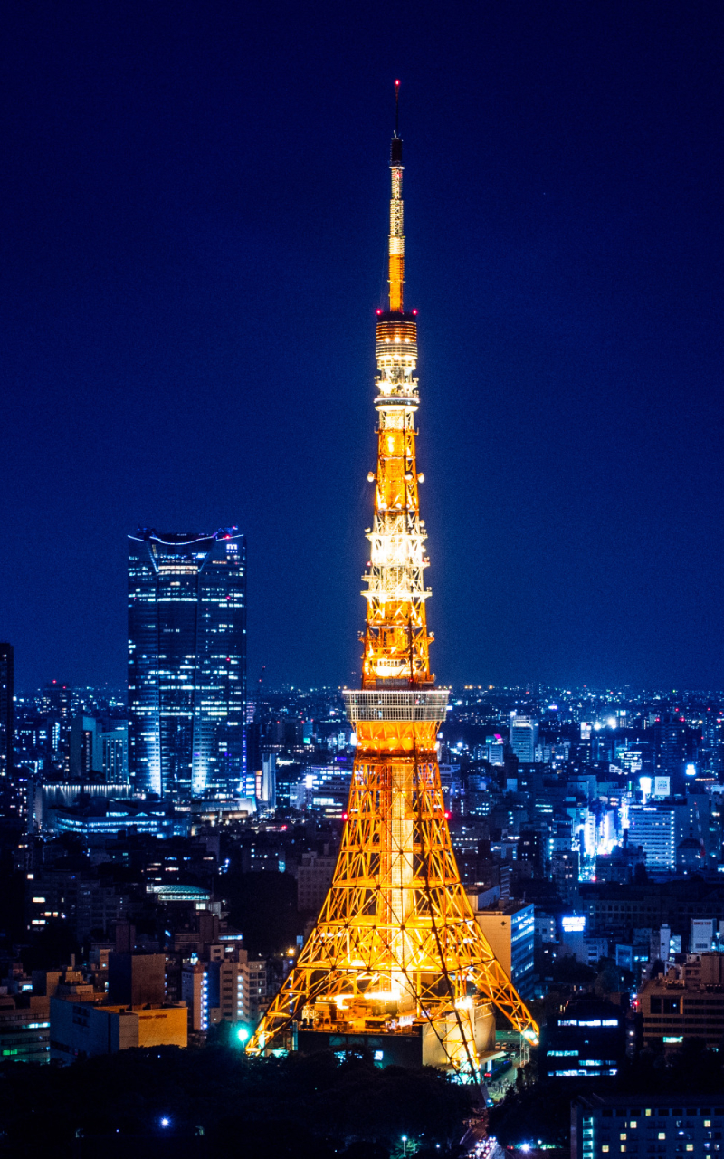 Скачать картинку Япония, Токио, Сделано Человеком, Токийская Башня в телефон бесплатно.