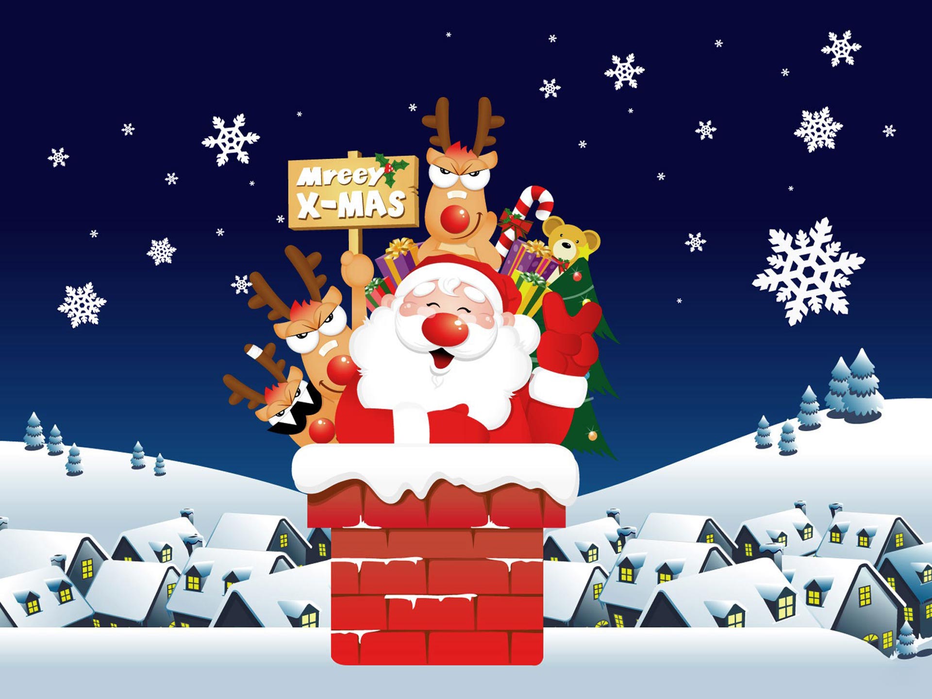 merry christmas, holiday, christmas, humor, reindeer, santa