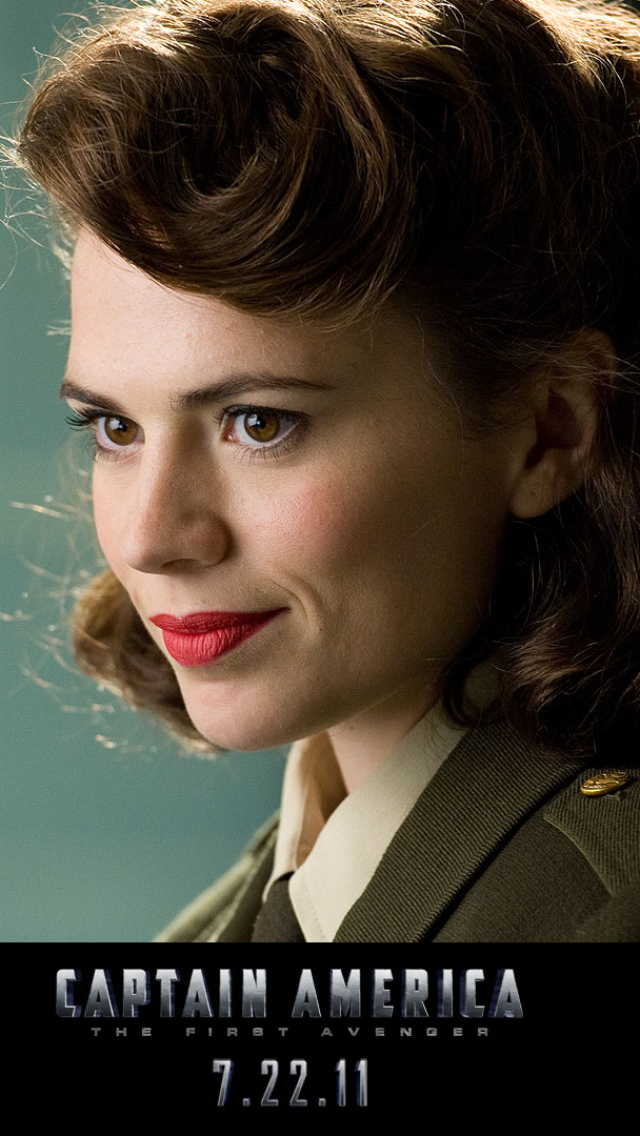Download mobile wallpaper Captain America, Movie, Hayley Atwell, Captain America: The First Avenger for free.