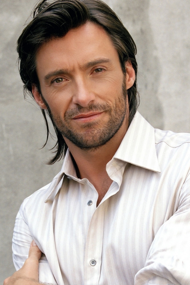 Handy-Wallpaper Hugh Jackman, Berühmtheiten kostenlos herunterladen.