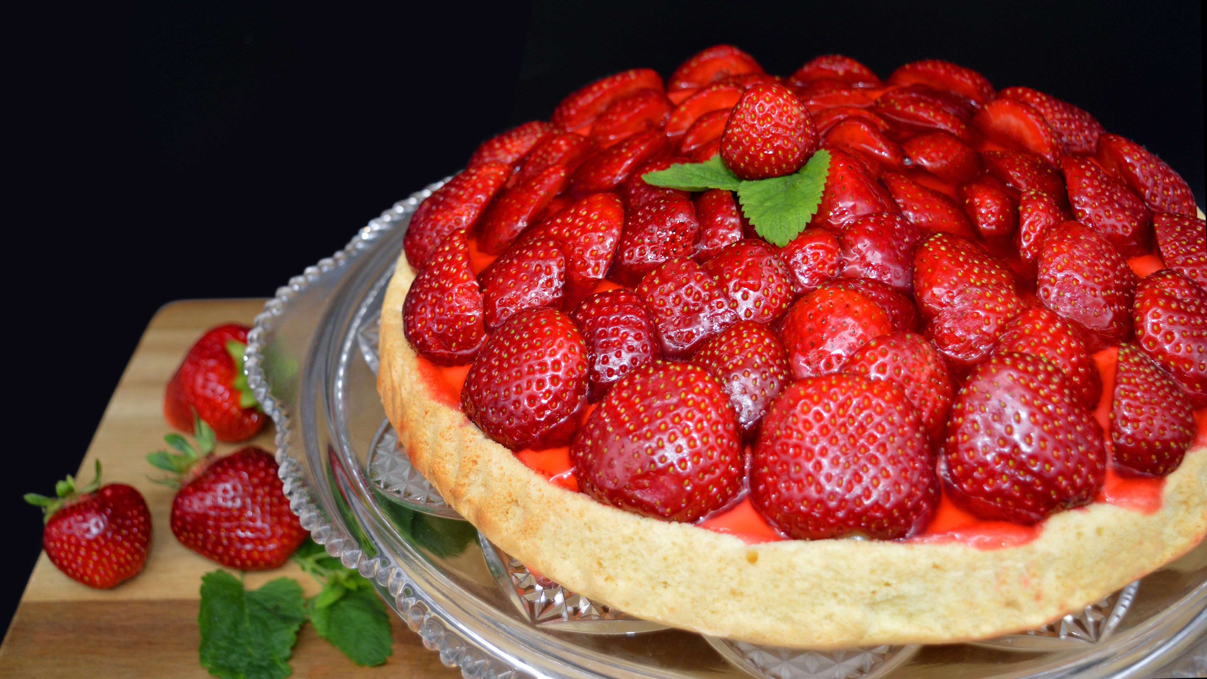 Laden Sie das Erdbeere, Kuchen, Frucht, Backen, Nahrungsmittel-Bild kostenlos auf Ihren PC-Desktop herunter