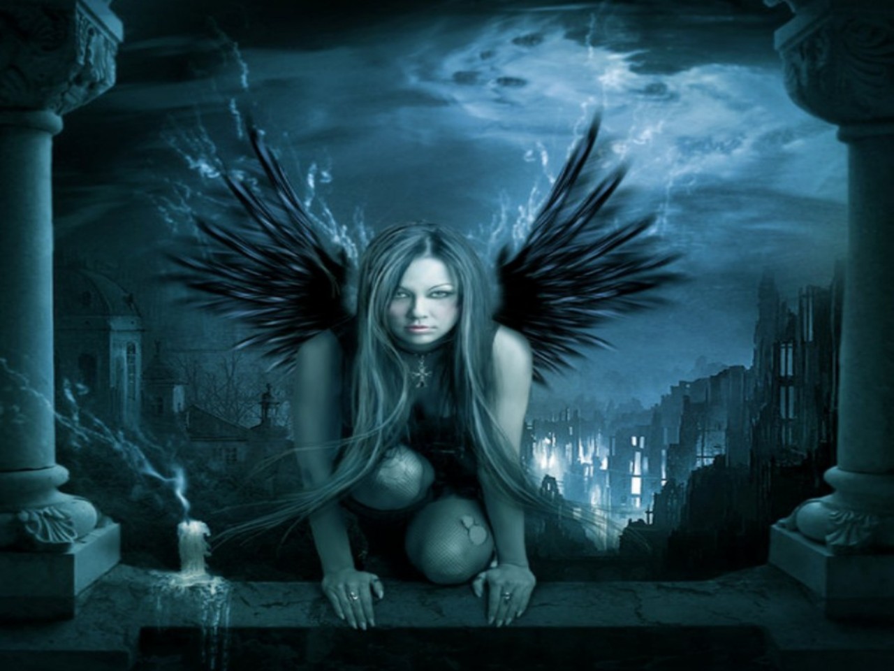Laden Sie das Fantasie, Engel, Gotisch-Bild kostenlos auf Ihren PC-Desktop herunter