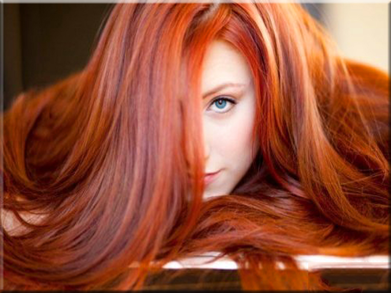 redhead, women, hair
