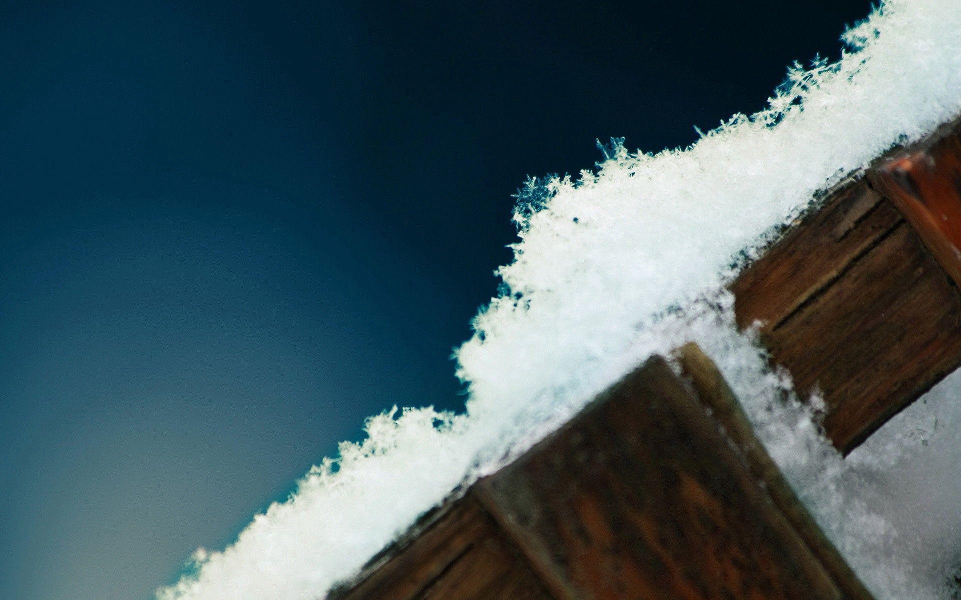 Full HD Wallpaper snow, snowflakes, white, macro, wood, wooden, floor