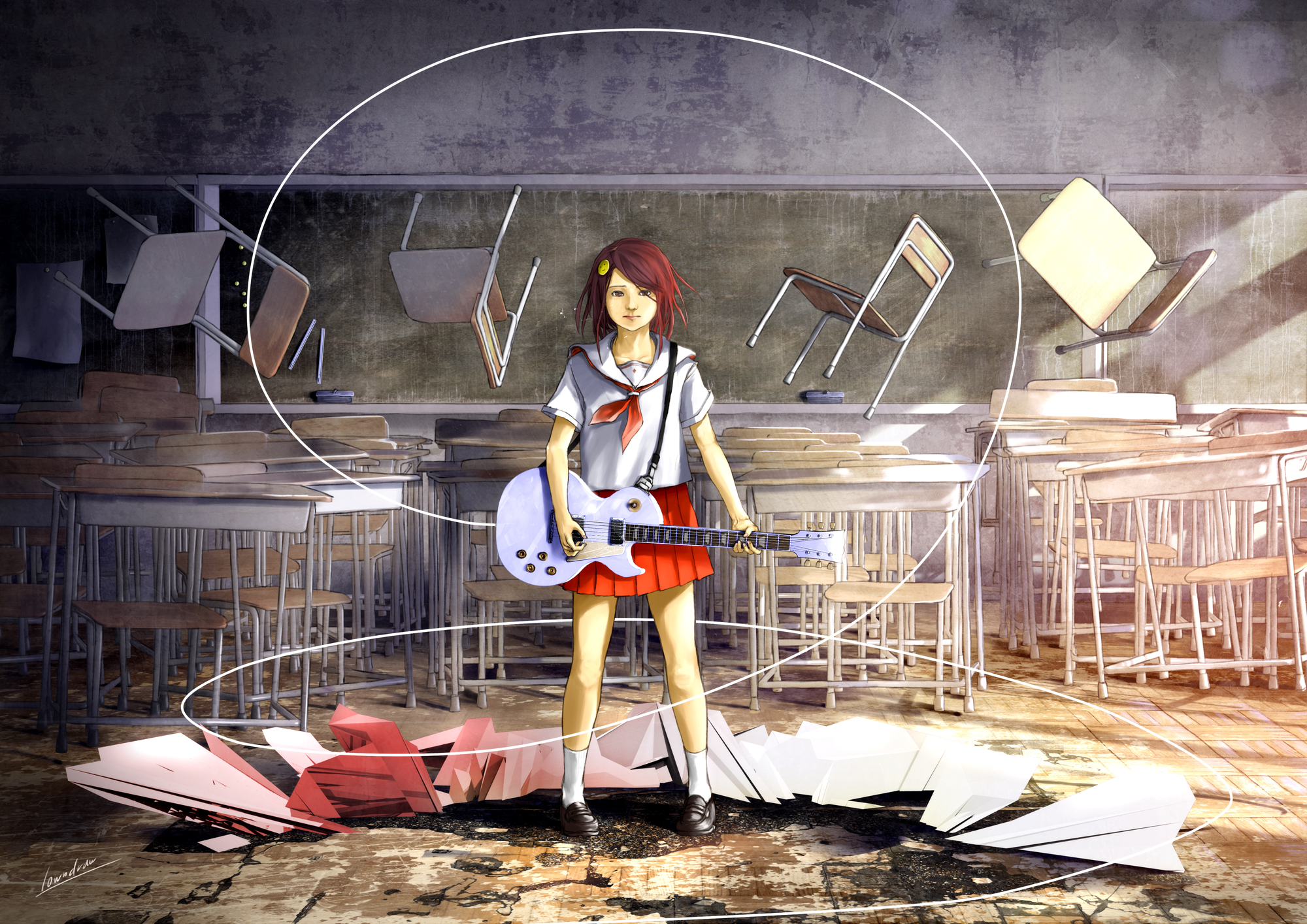 Free download wallpaper Music, Anime, Guitar on your PC desktop