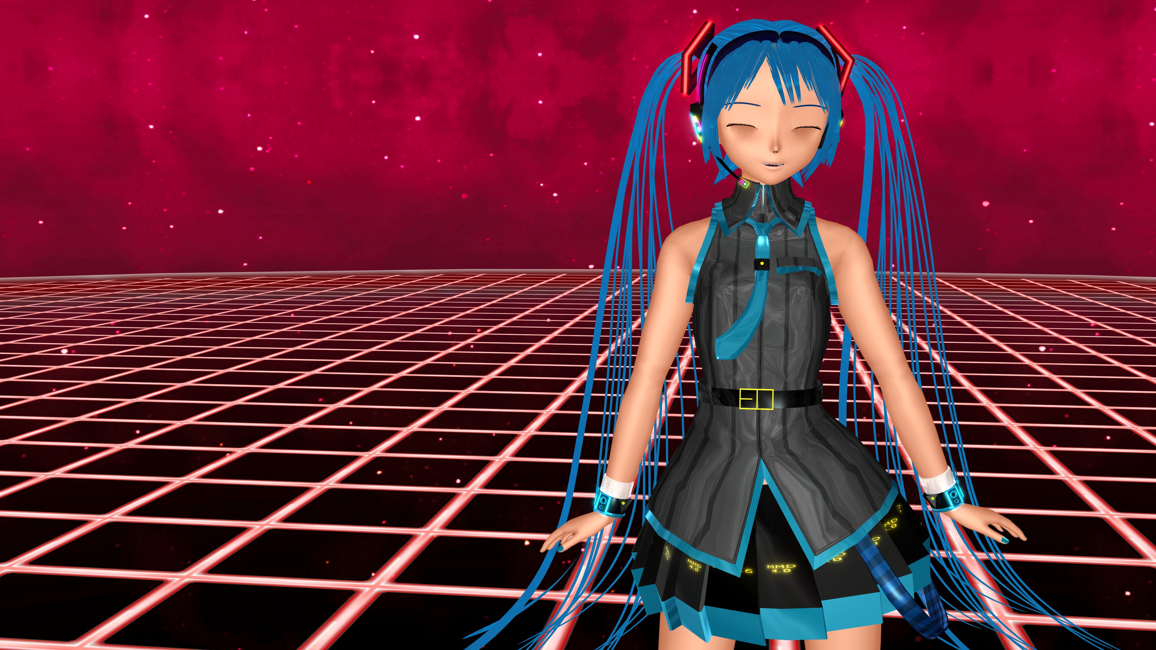 Laden Sie das Vocaloid, Blaue Haare, Hatsune Miku, Animes, Lange Haare-Bild kostenlos auf Ihren PC-Desktop herunter